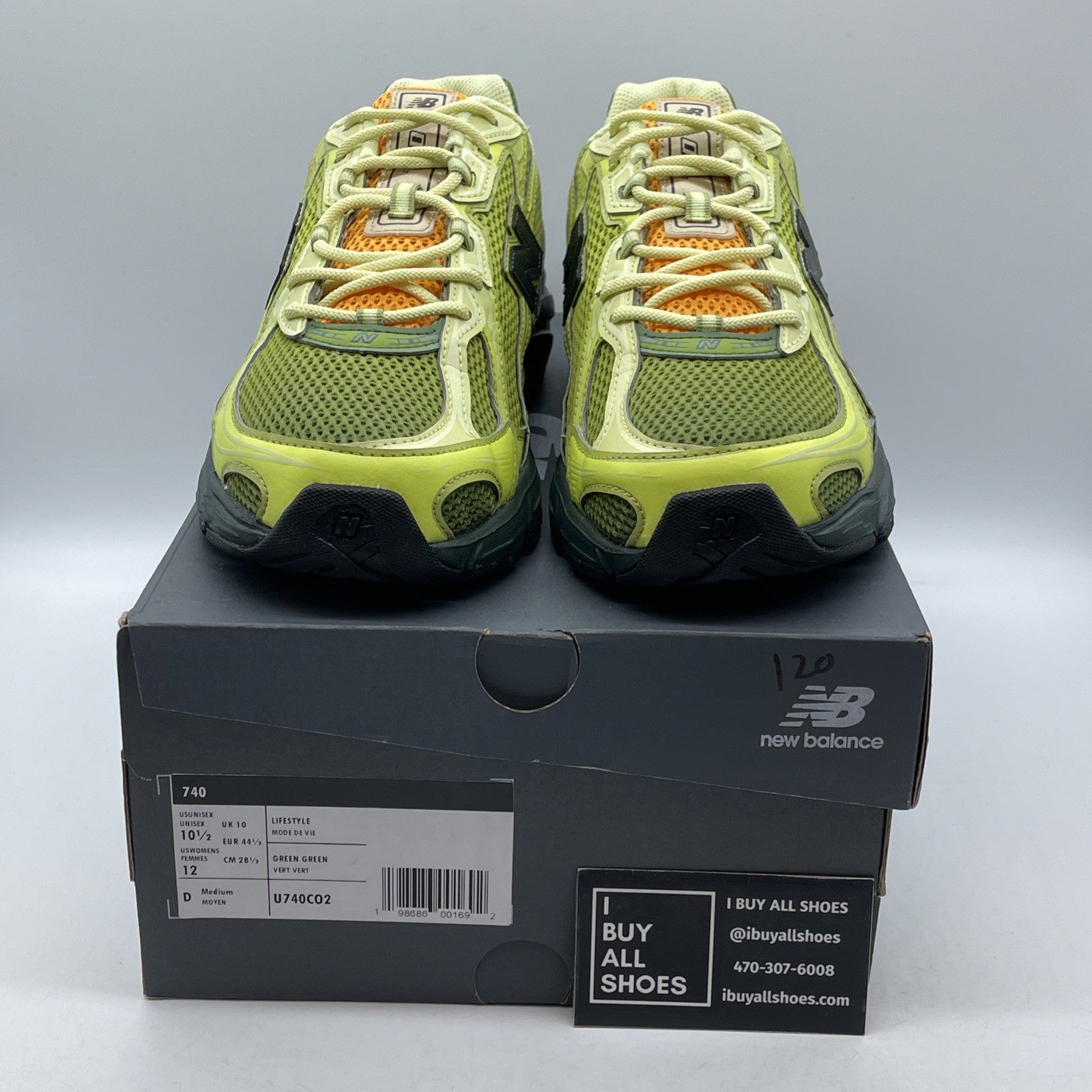 Size 10.5 - New Balance Concepts x 740 Brut Green Suede Leather (U740CO2)