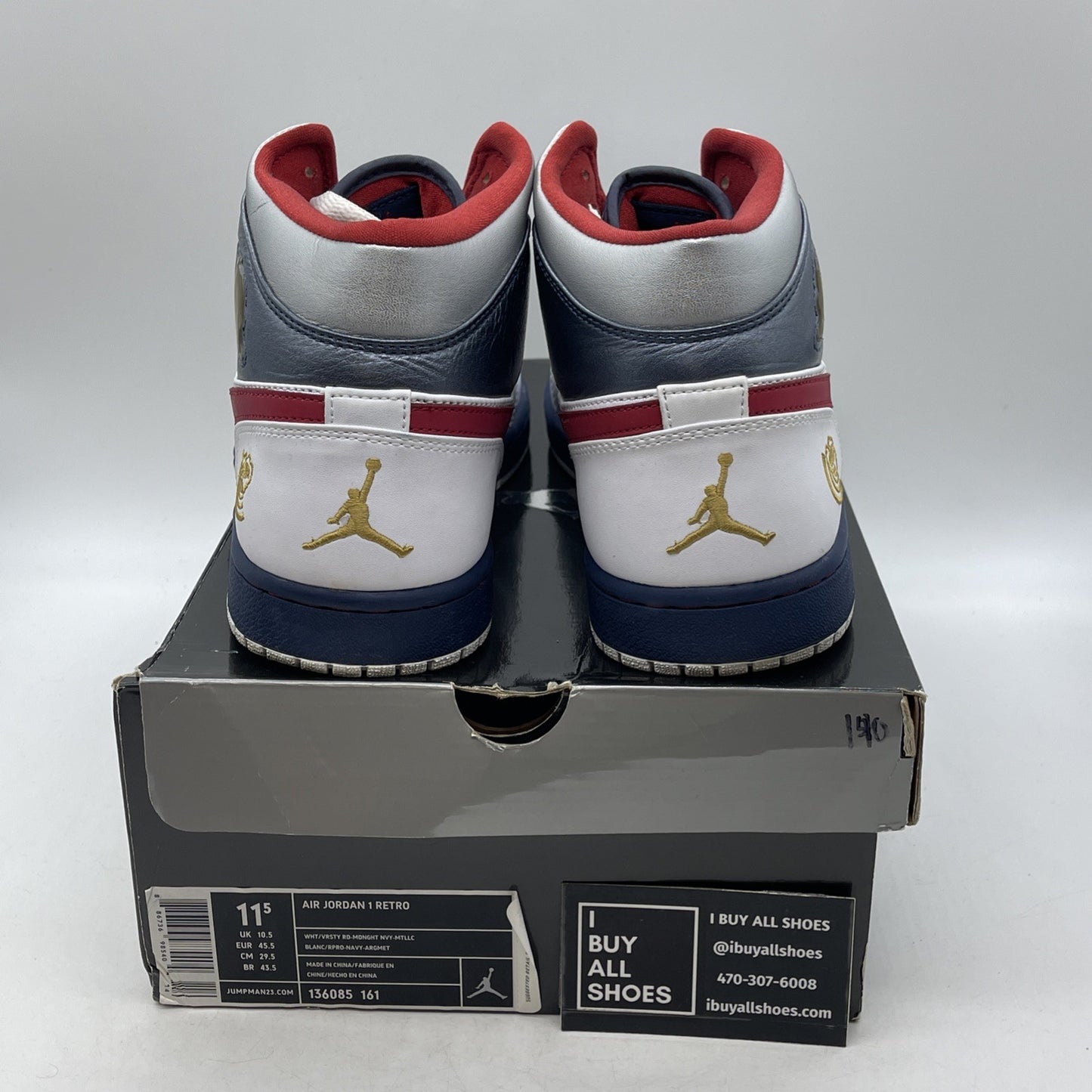 Size 11.5 - Air Jordan 1 Retro Olympic (136085-161)