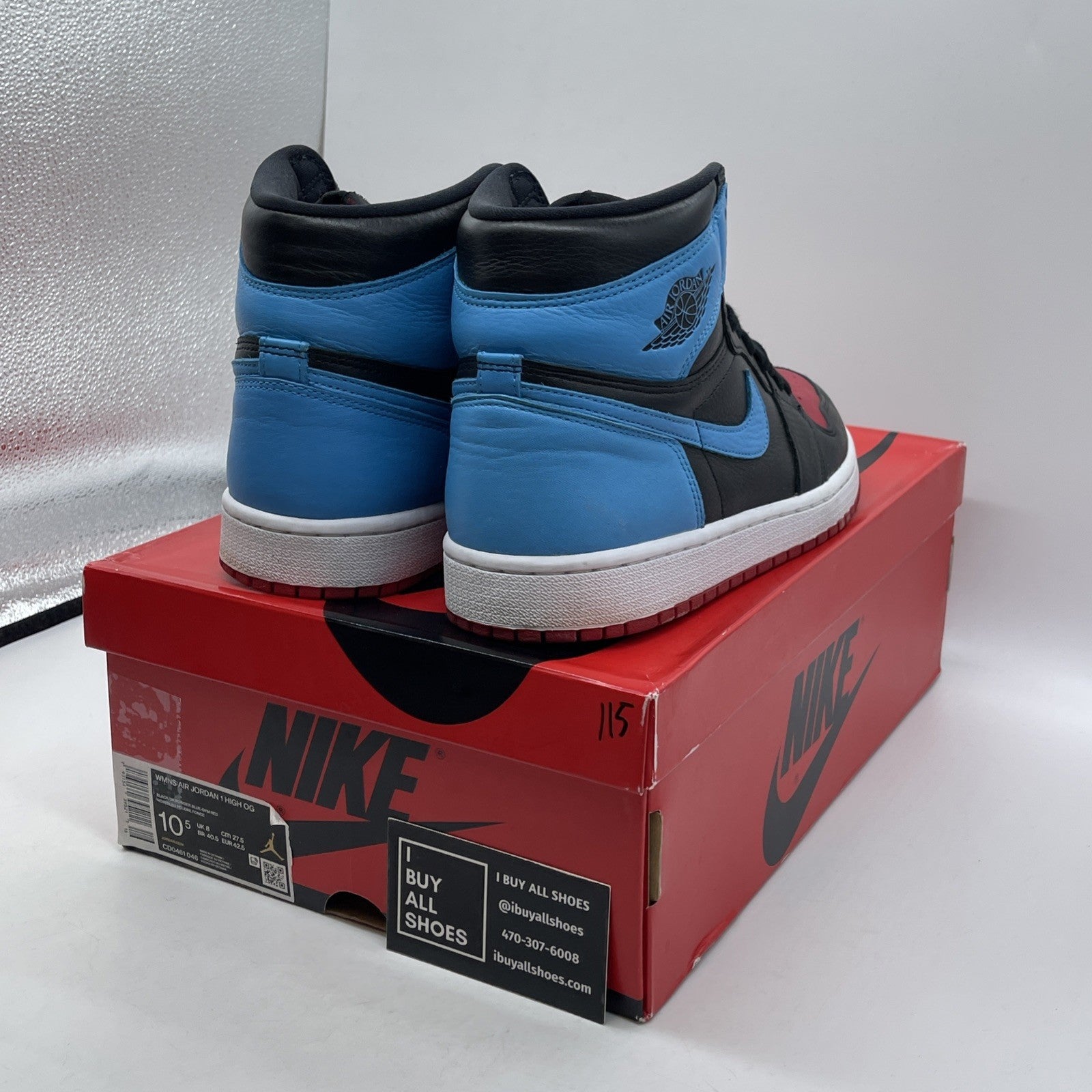 Size 10.5 - Jordan 1 High OG UNC To Chicago 2020 Black Leather (CD0461-046)