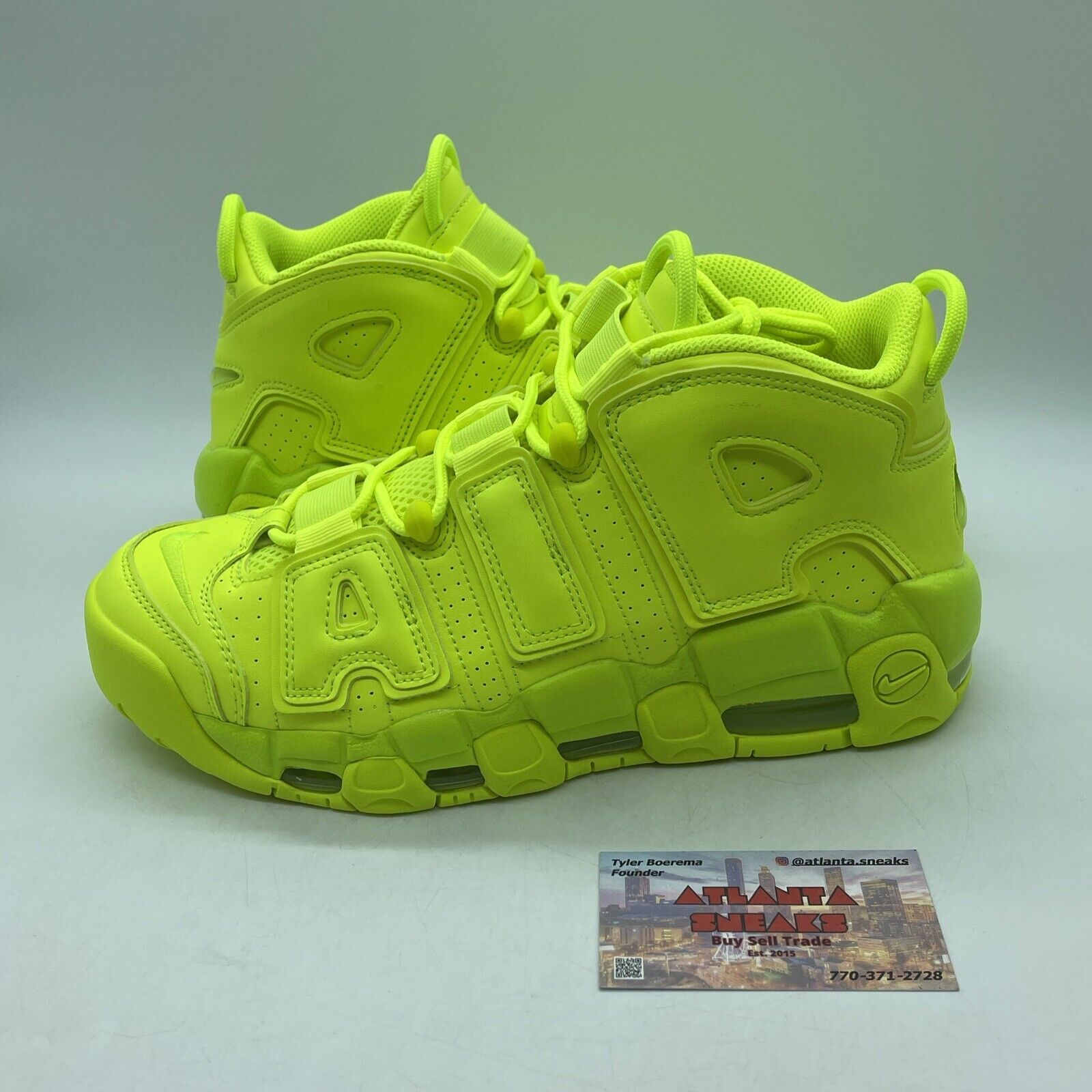 Size 8.5 - Nike Air More Uptempo '96 Volt Neon Yellow Leather (DX1790-700)