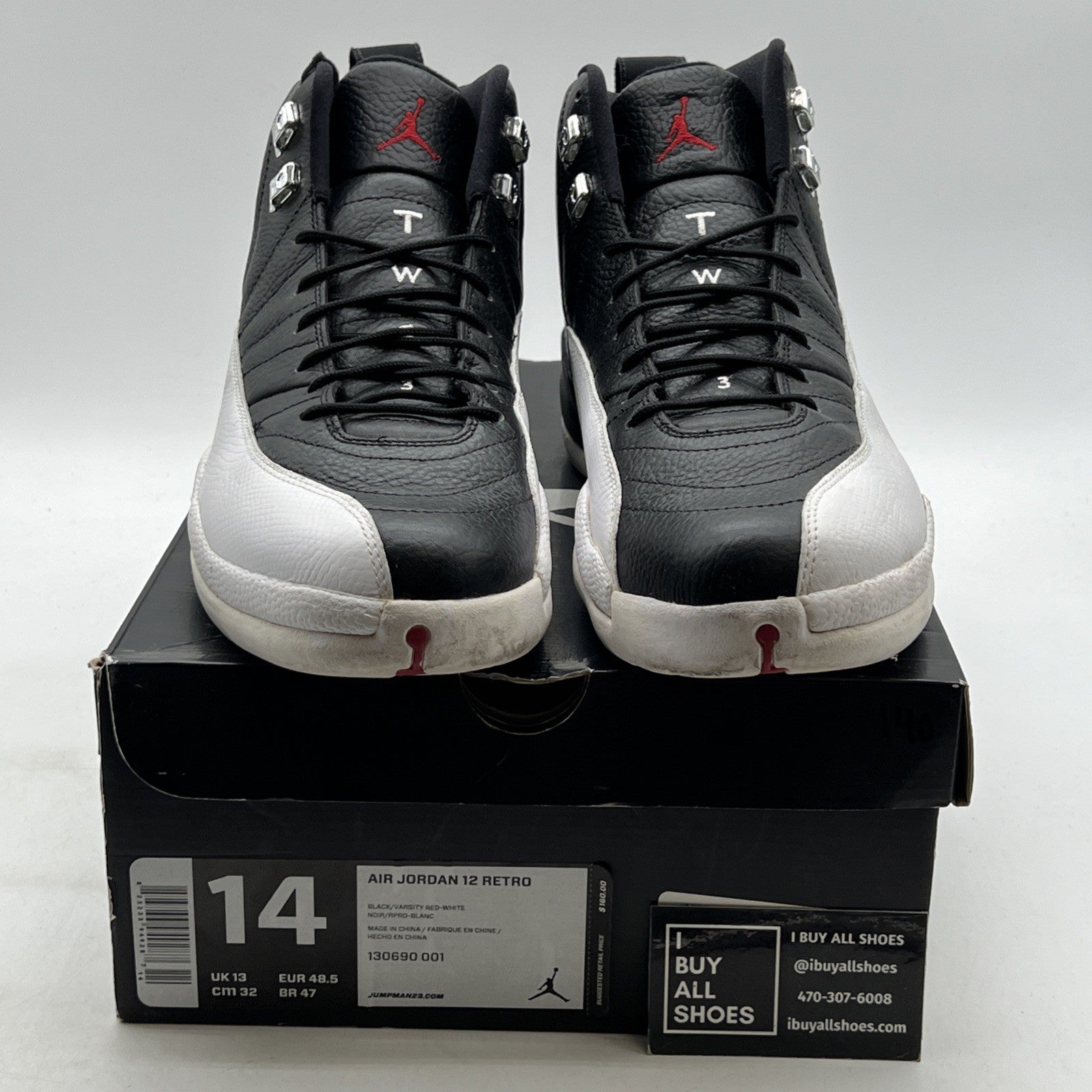 Size 14 - Air Jordan 12 Retro 2012 Playoff (130690-001)