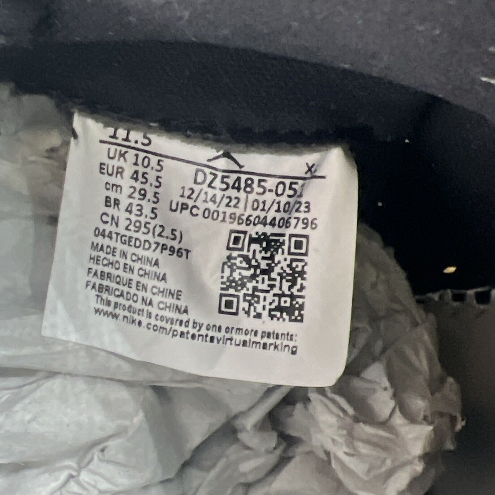 Size 11.5 - Air Jordan 1 Retro OG High Washed Black (DZ5485-051)