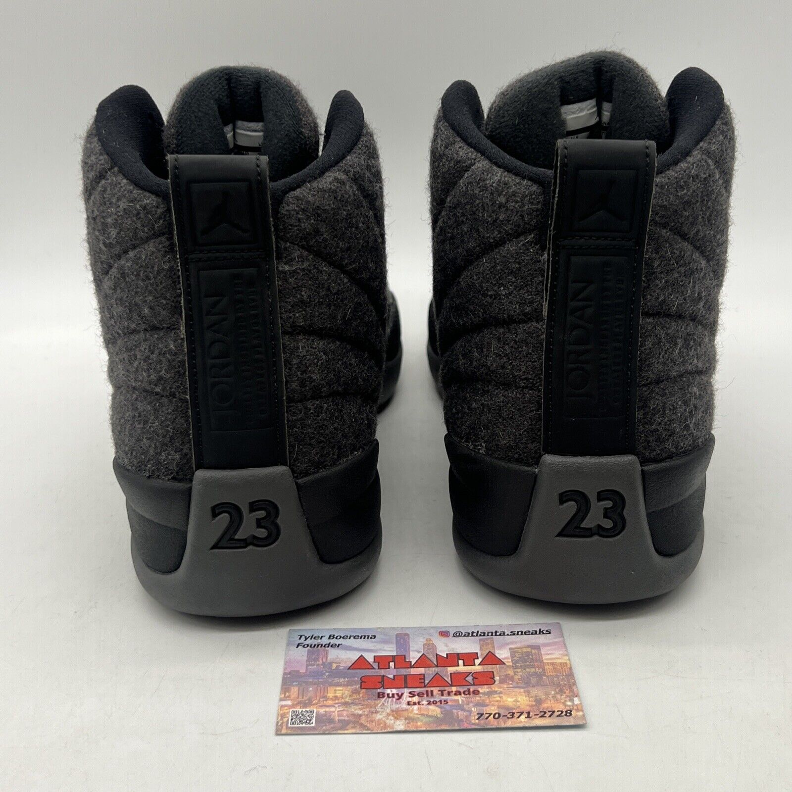 Size 11.5 - Air Jordan 12 Retro Wool Black Grey (852627-003)