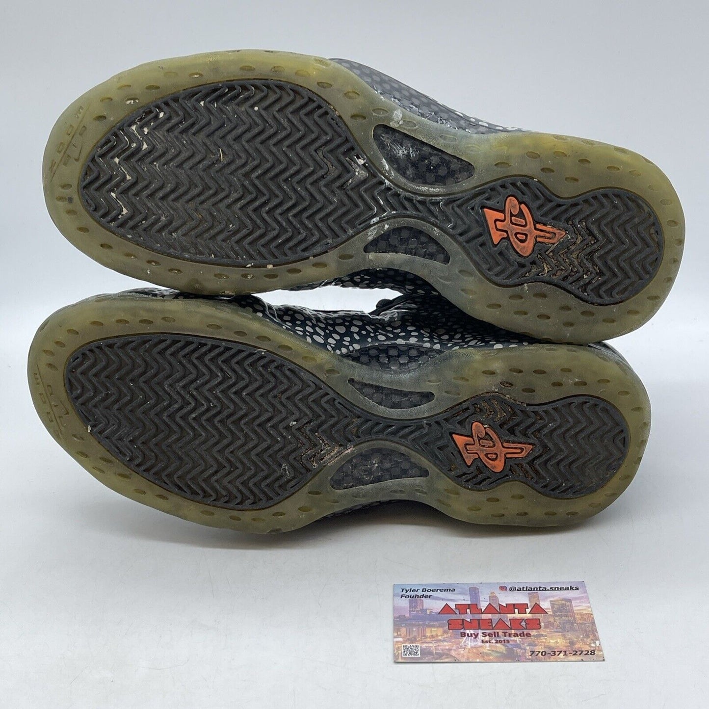 Size 11 - Nike Air Foamposite One Prm Safari Black Grey Orange (575420-003)