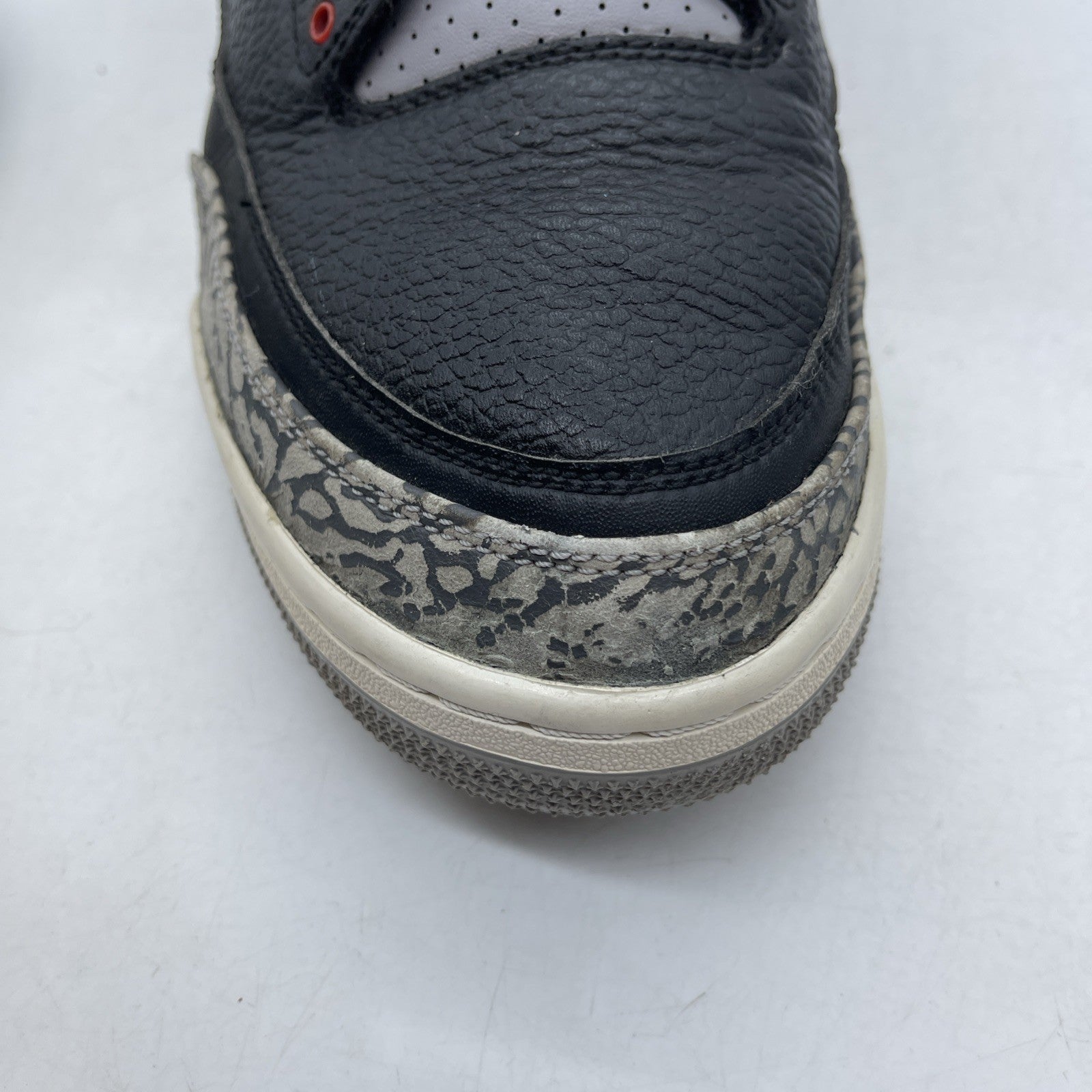 Size 12 - Jordan 3 Retro OG Mid Black Cement Grey Leather Suede (854262-001)