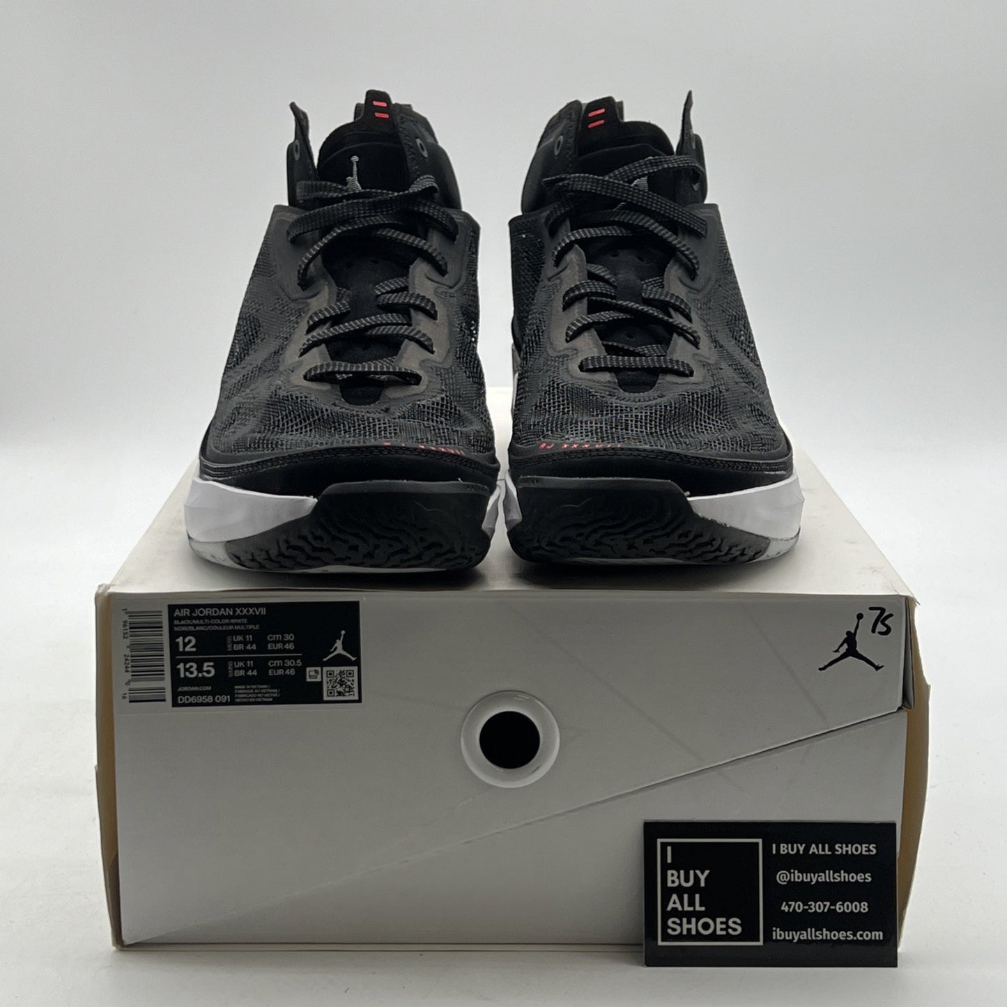 Size 12 - Air Jordan 37 Black Hot Punch (DD6958-091)