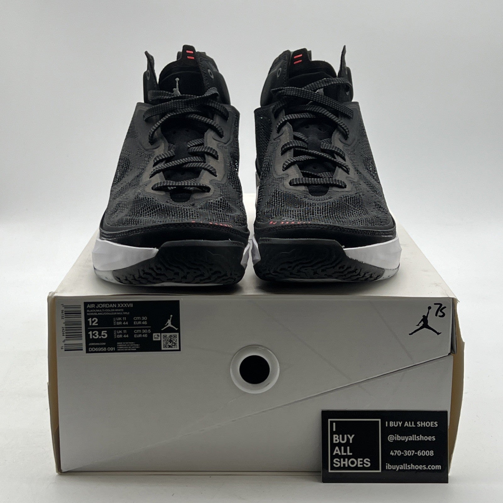 Size 12 - Air Jordan 37 Black Hot Punch (DD6958-091)