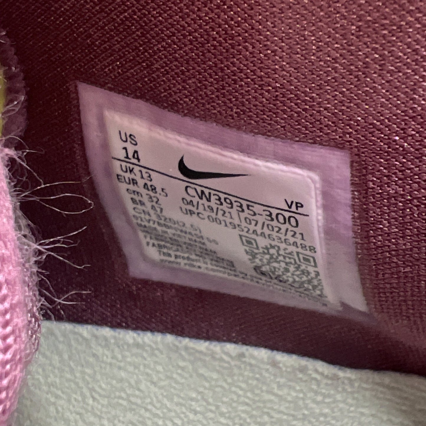 Size 14 - NIKE KD14 KD 14 KEVIN DURANT SURREALISM LIME ICE-MULBERRY (CW3935-300)