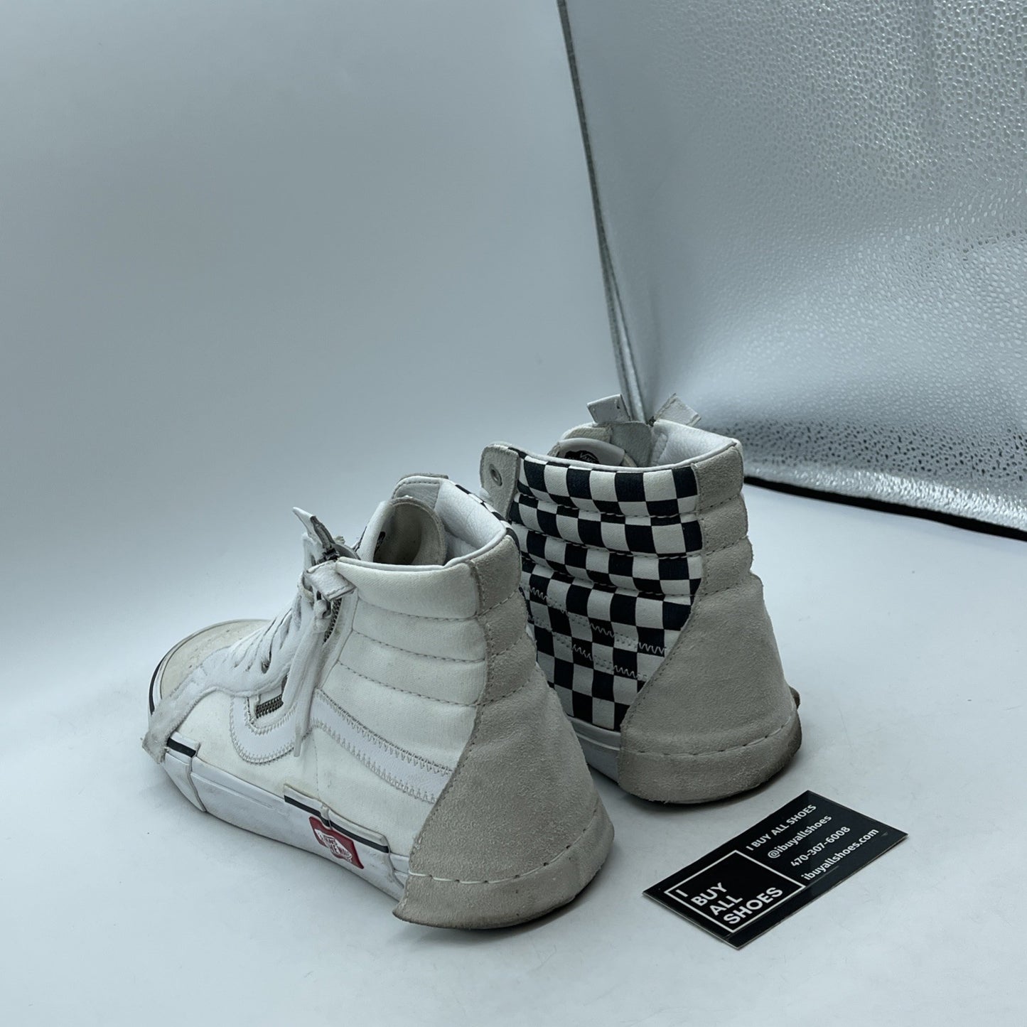 Size 12 - Vans SK8-HI Deconstructed Marshmallow Black White Suede (721454)