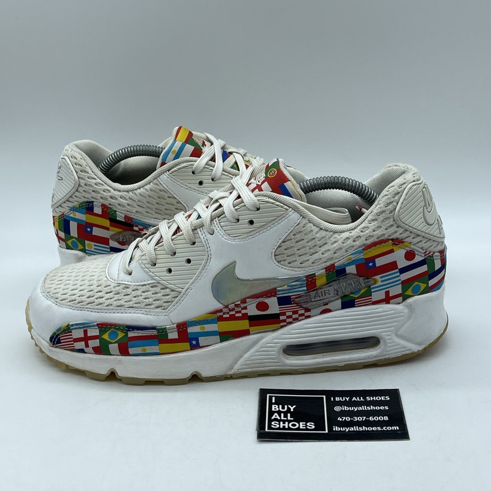 Size 10.5 - Nike Air Max 90 International Flag Suede Leather (AO5119-100)