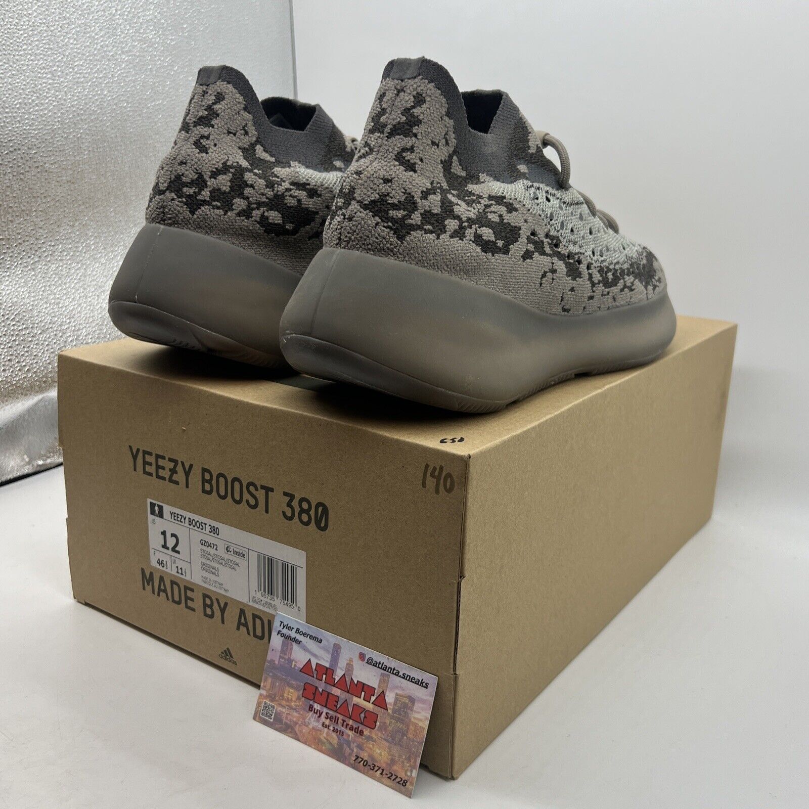 Size 12 - adidas Yeezy Boost 380 Stone Salt Grey Black (GZ0472)