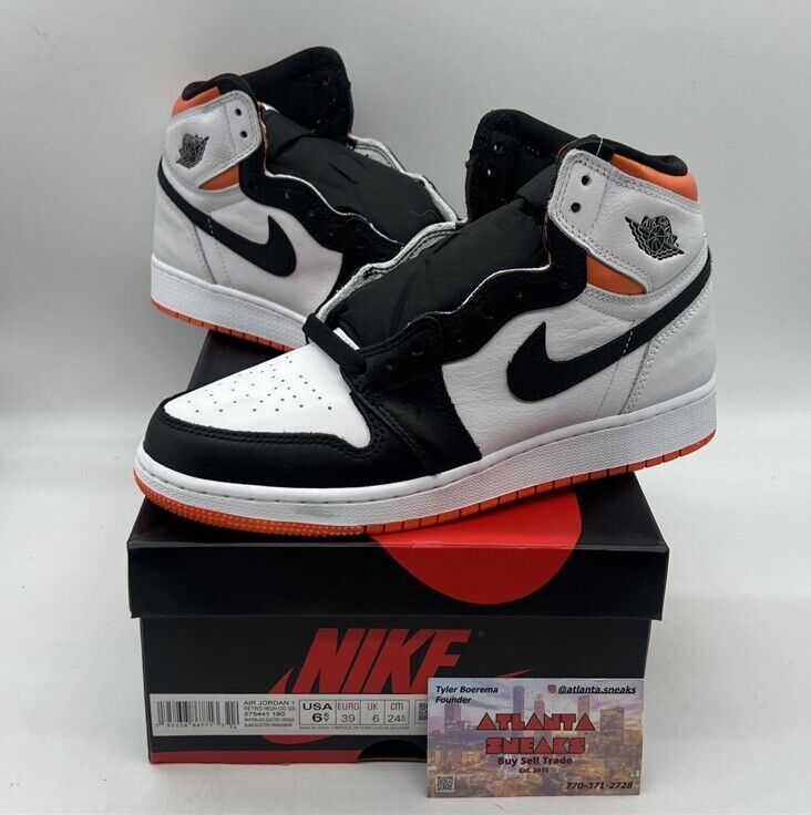 Size 6.5 - Jordan 1 Retro High Electro Orange White Black Orange Brand New DS