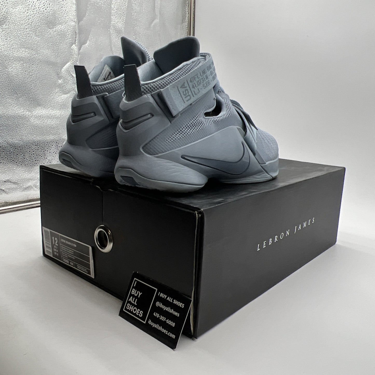 Size 12 - Nike LeBron Soldier 9 PRM Blue Grey (749490-444)