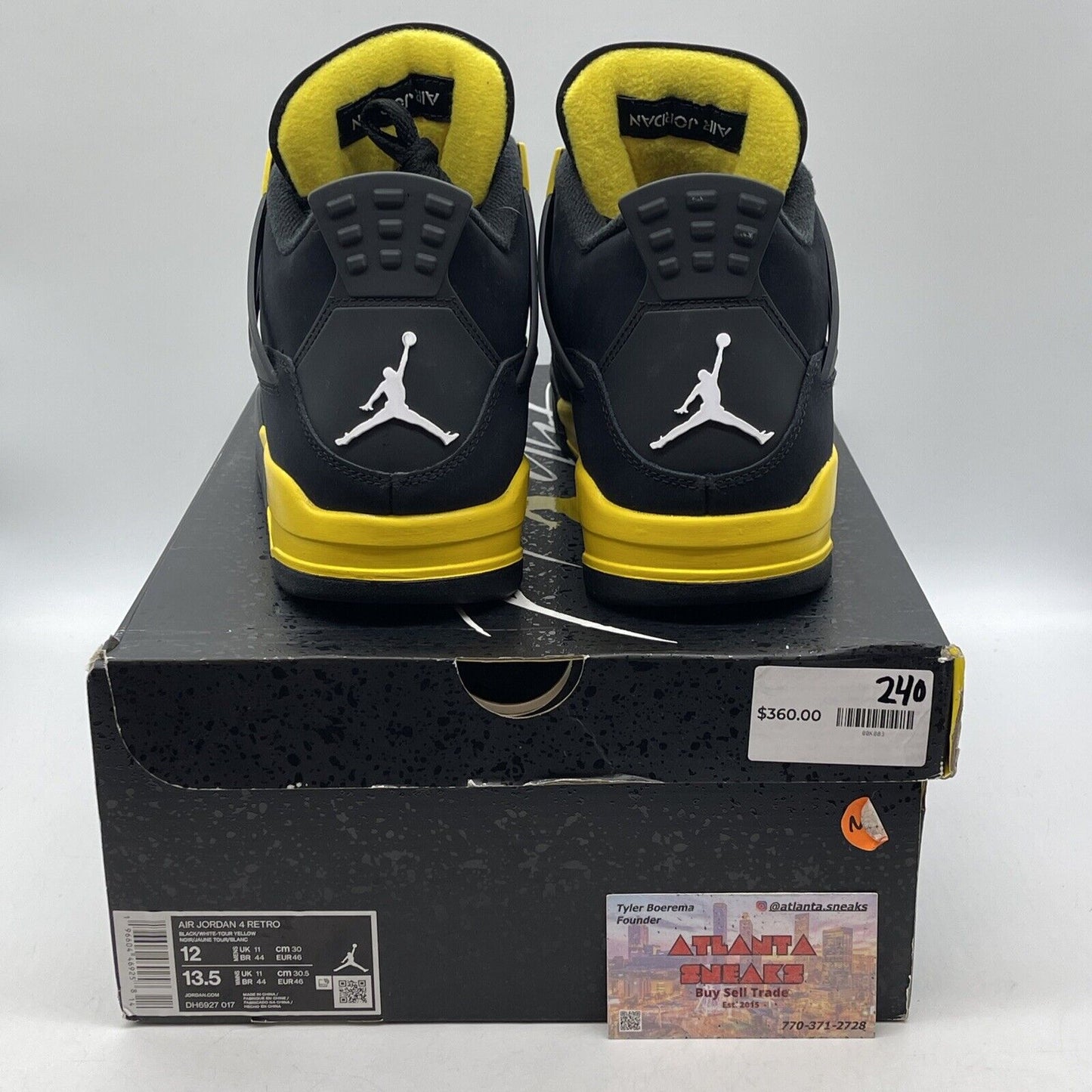 Size 12 - Air Jordan 4 Retro LS 2006 Thunder Black Suede Yellow (DH6927-017)