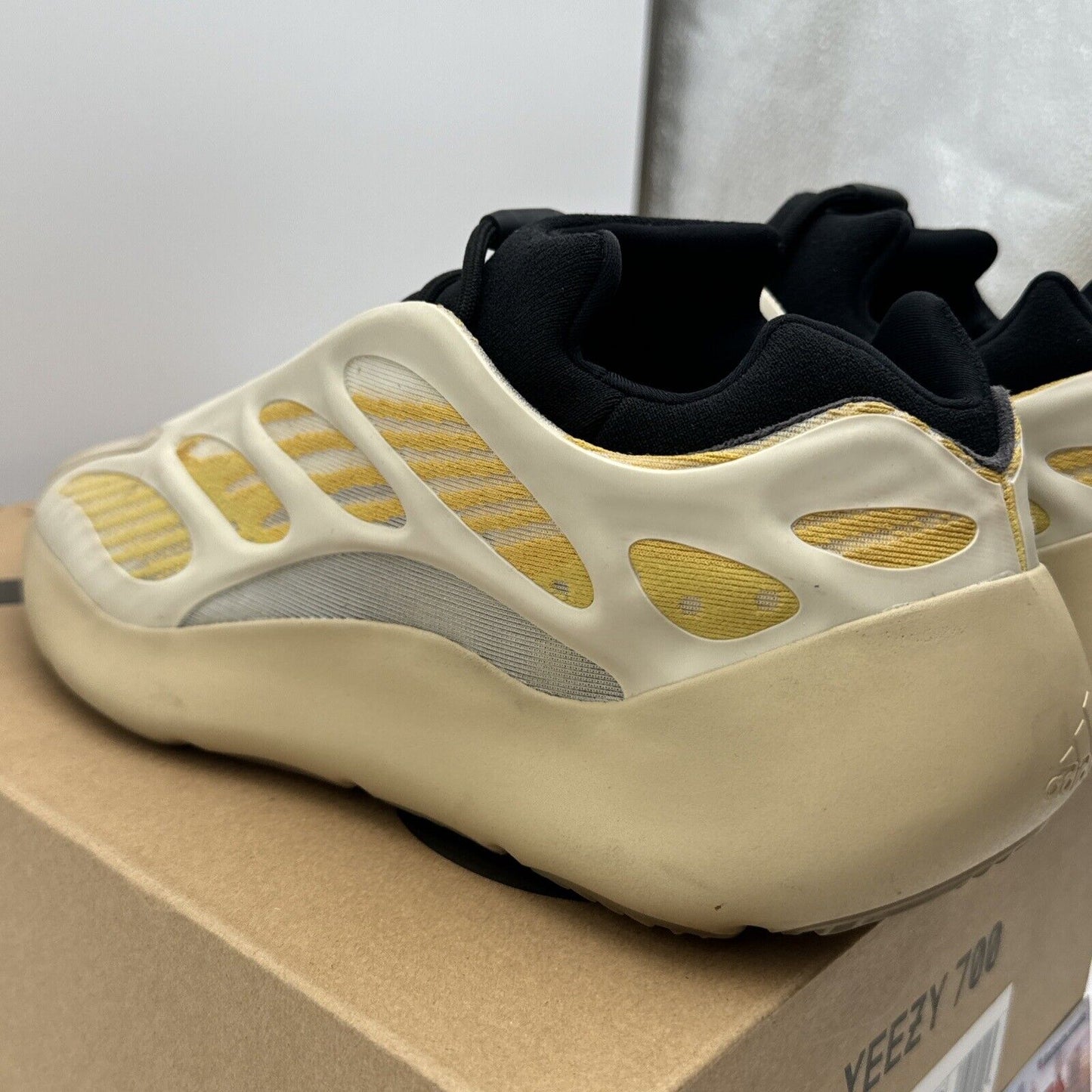 Size 12 - adidas Yeezy 700 V3 Safflower Yellow Black Money Comfy Boost Slip On