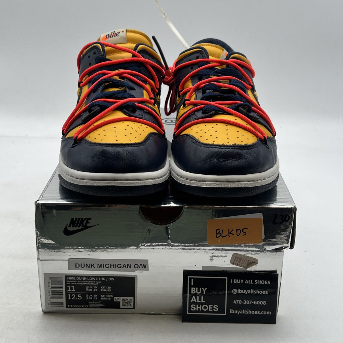 Size 11 - Nike Dunk Low x OFF-WHITE University Gold 2019 (CT0856-700)
