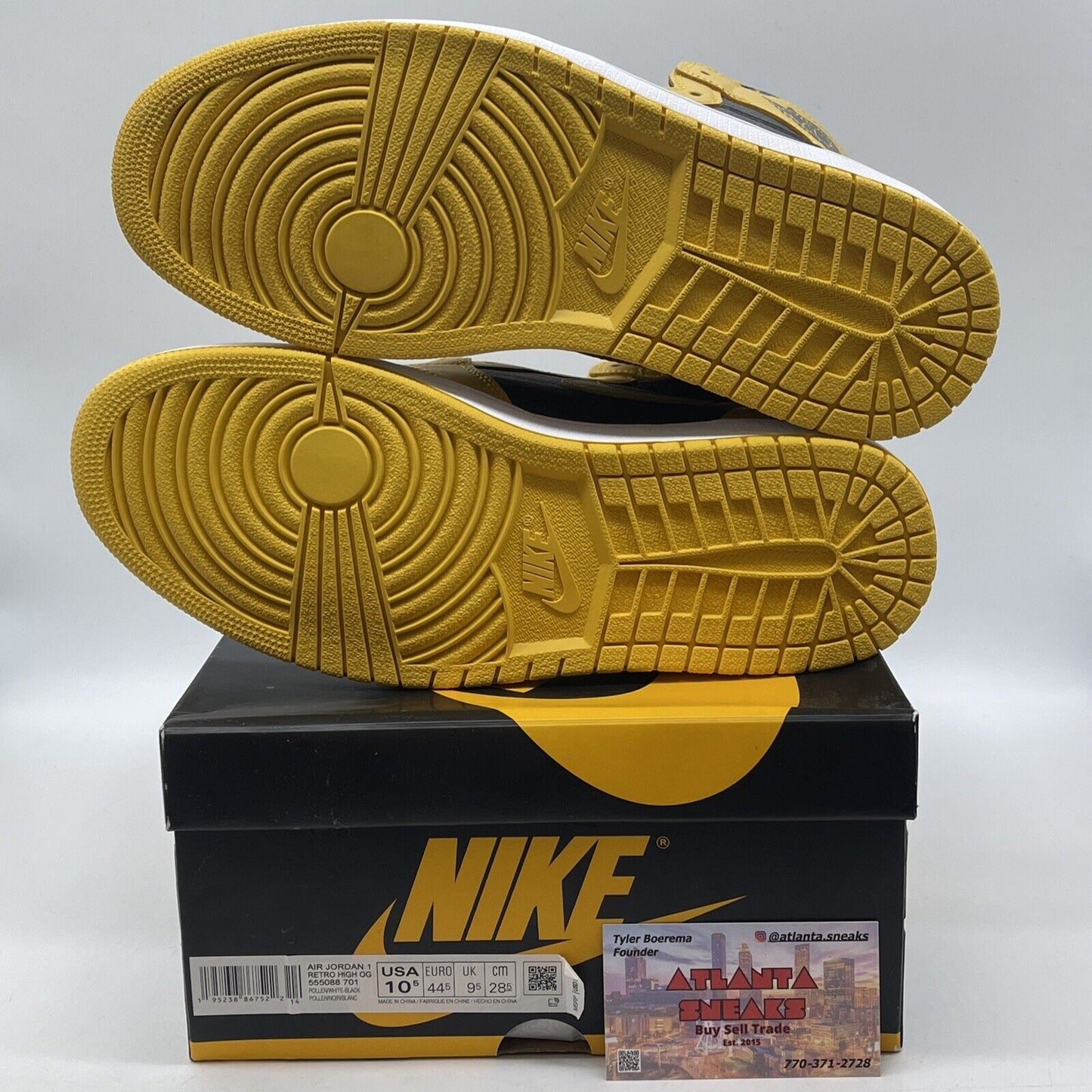 Size 10.5 - Jordan 1 Retro OG High Pollen Yellow White Black (555088-701)