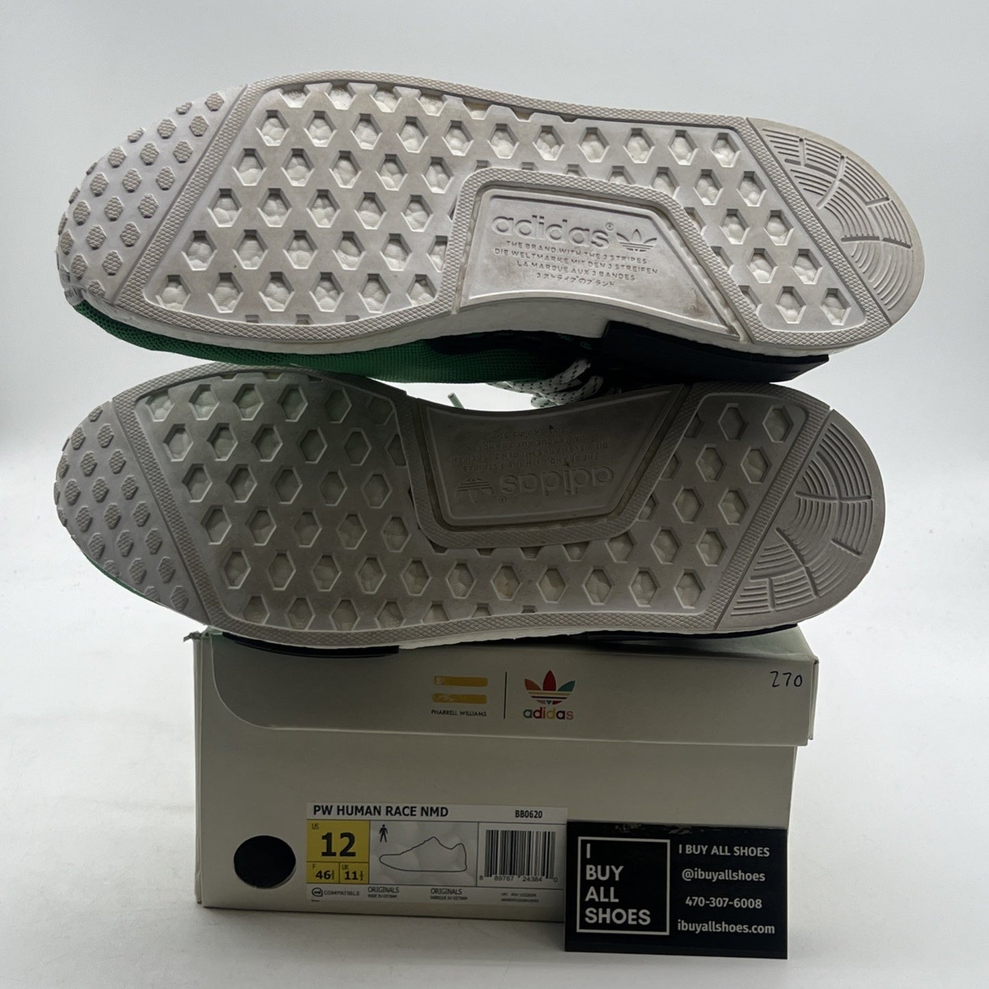 Size 12 - adidas Pharrell x NMD Human Race Green (BB0620)