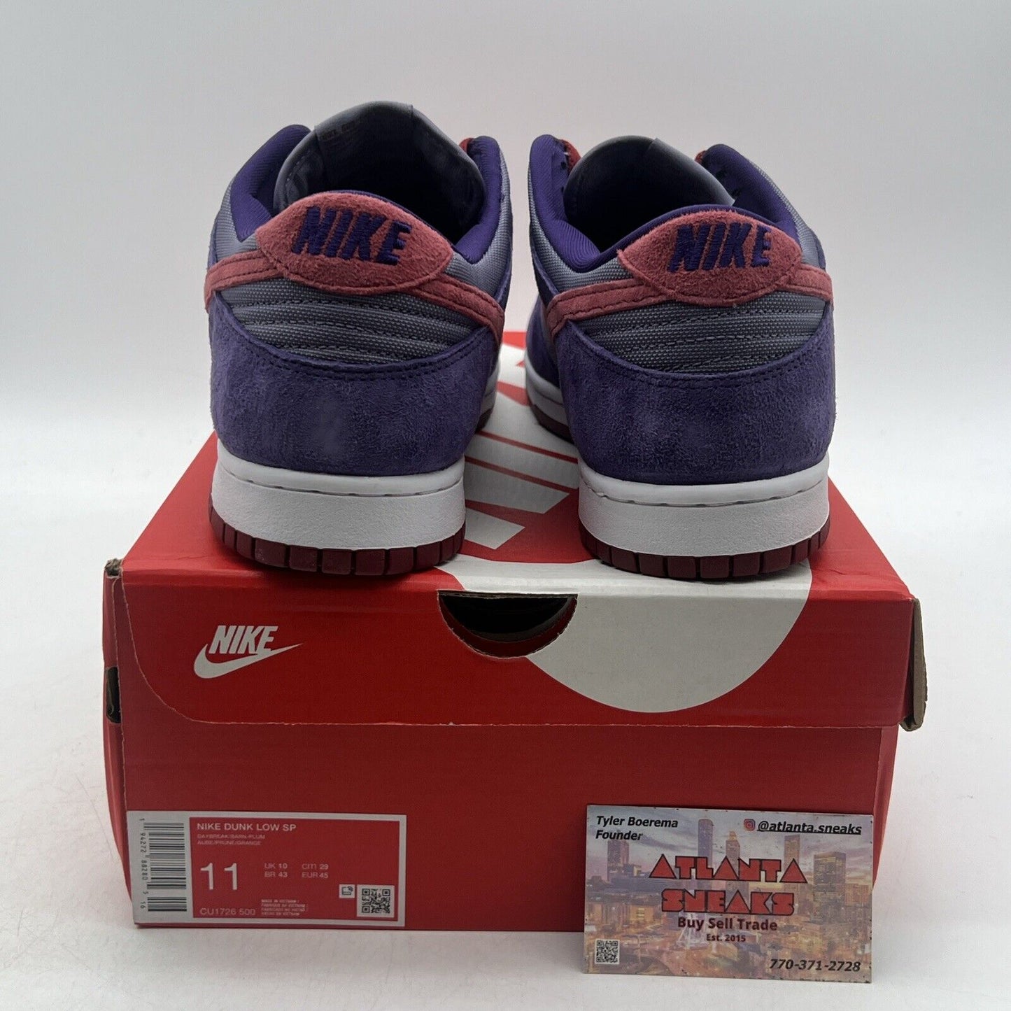 Size 11 - Nike Dunk Retro Vol. 1 SP 2020 Low Plum Suede Red Purple (CU1726-500)