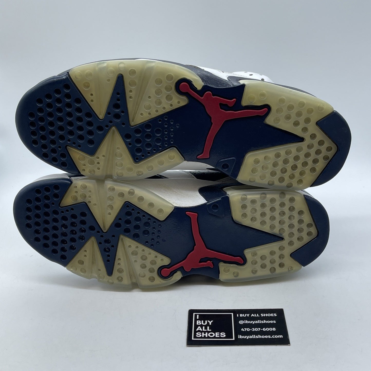 Size 11.5 - Air Jordan 6 Retro 2012 Olympic White Blue Leather (384664-130)