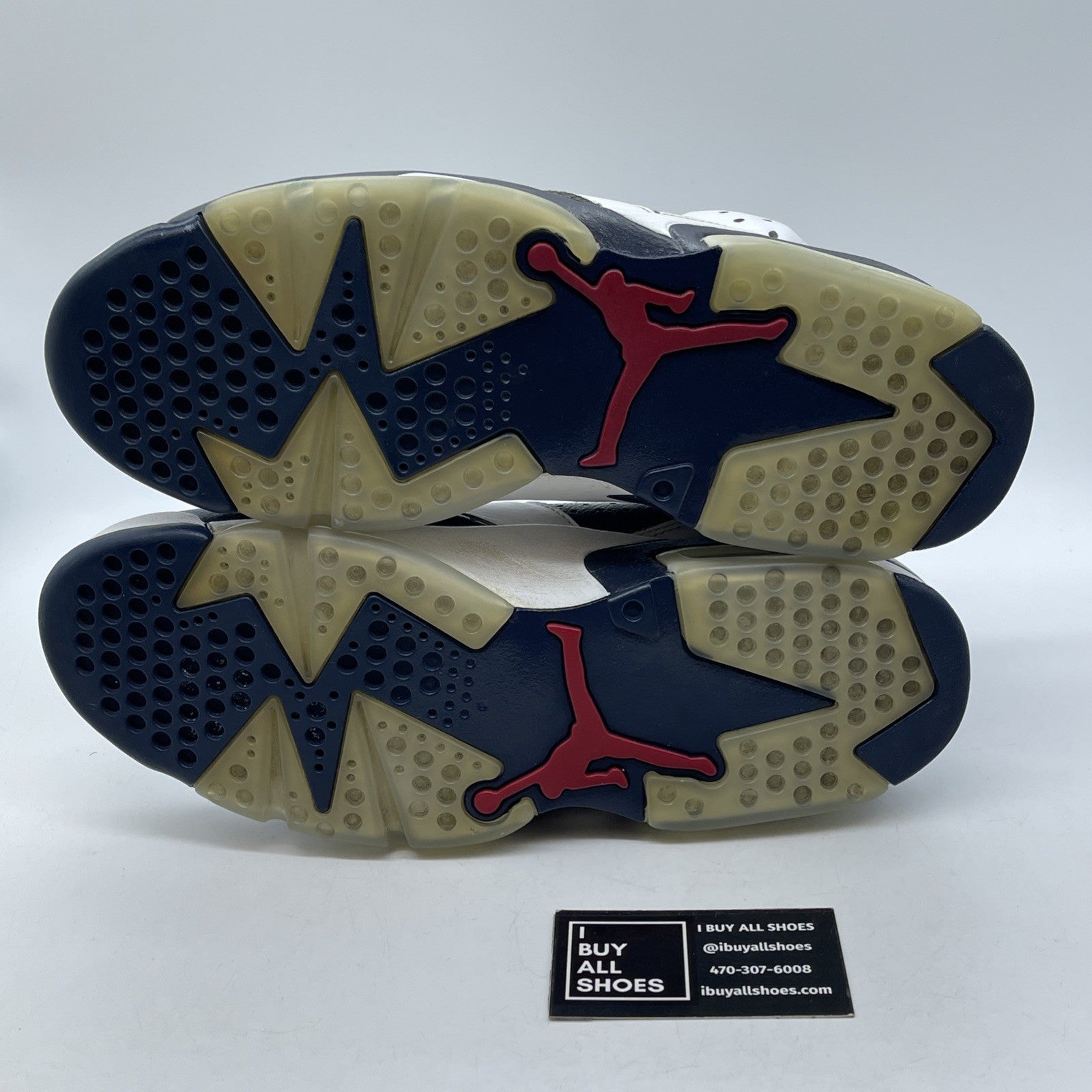 Size 11.5 - Air Jordan 6 Retro 2012 Olympic White Blue Leather (384664-130)