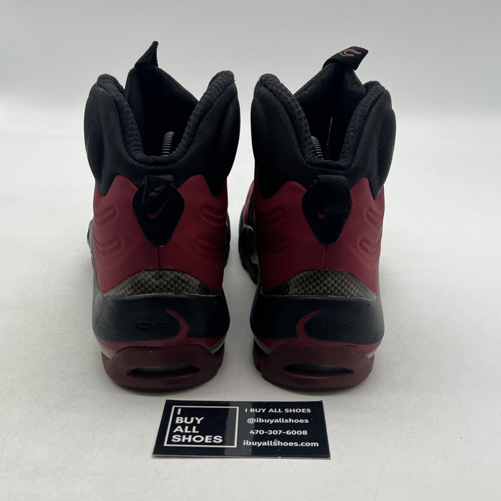 Size 7 - Nike Air Bakin Posite Red Black Womens (415116-601)