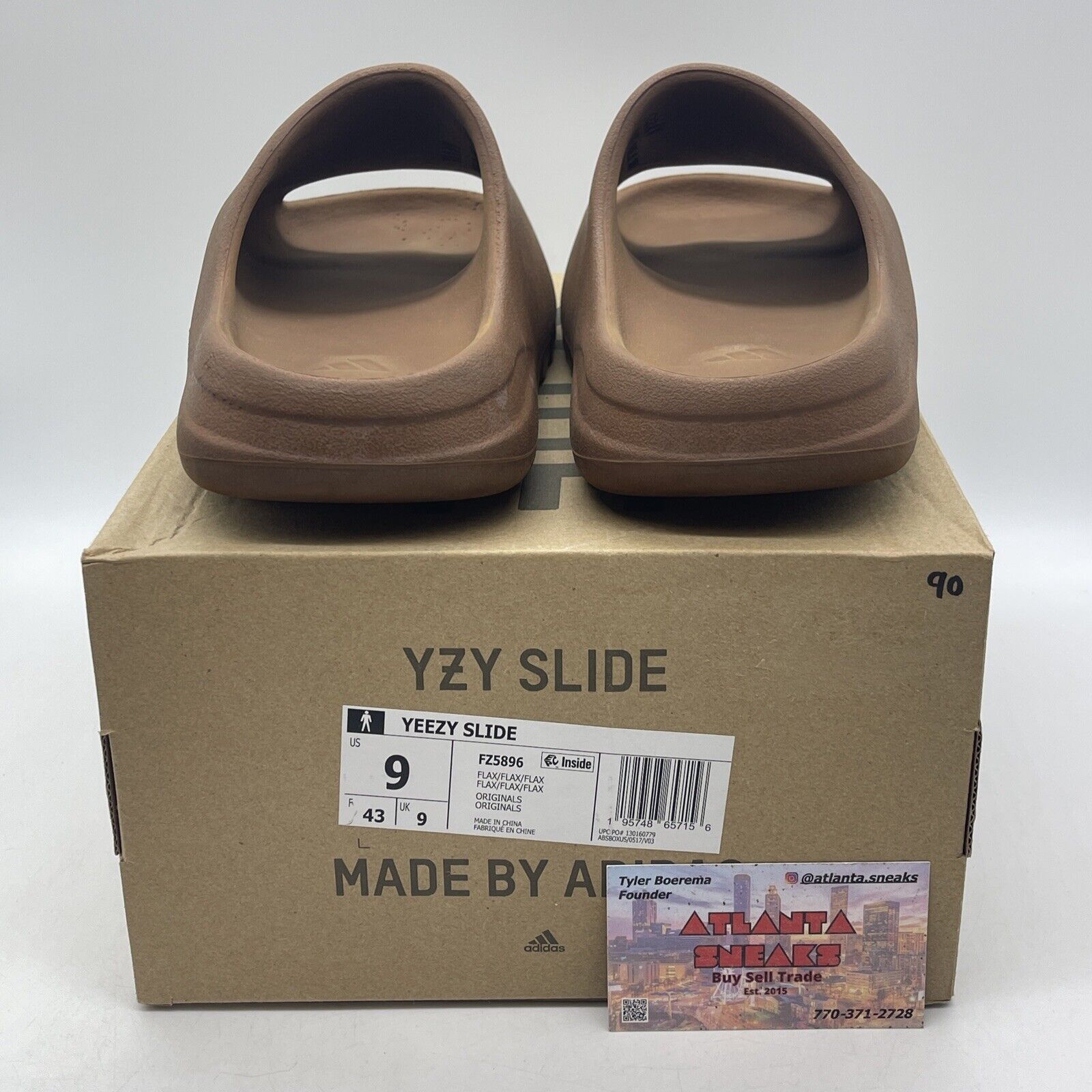 Size 9 - Yeezy Slides Flax Brown (FZ5896)