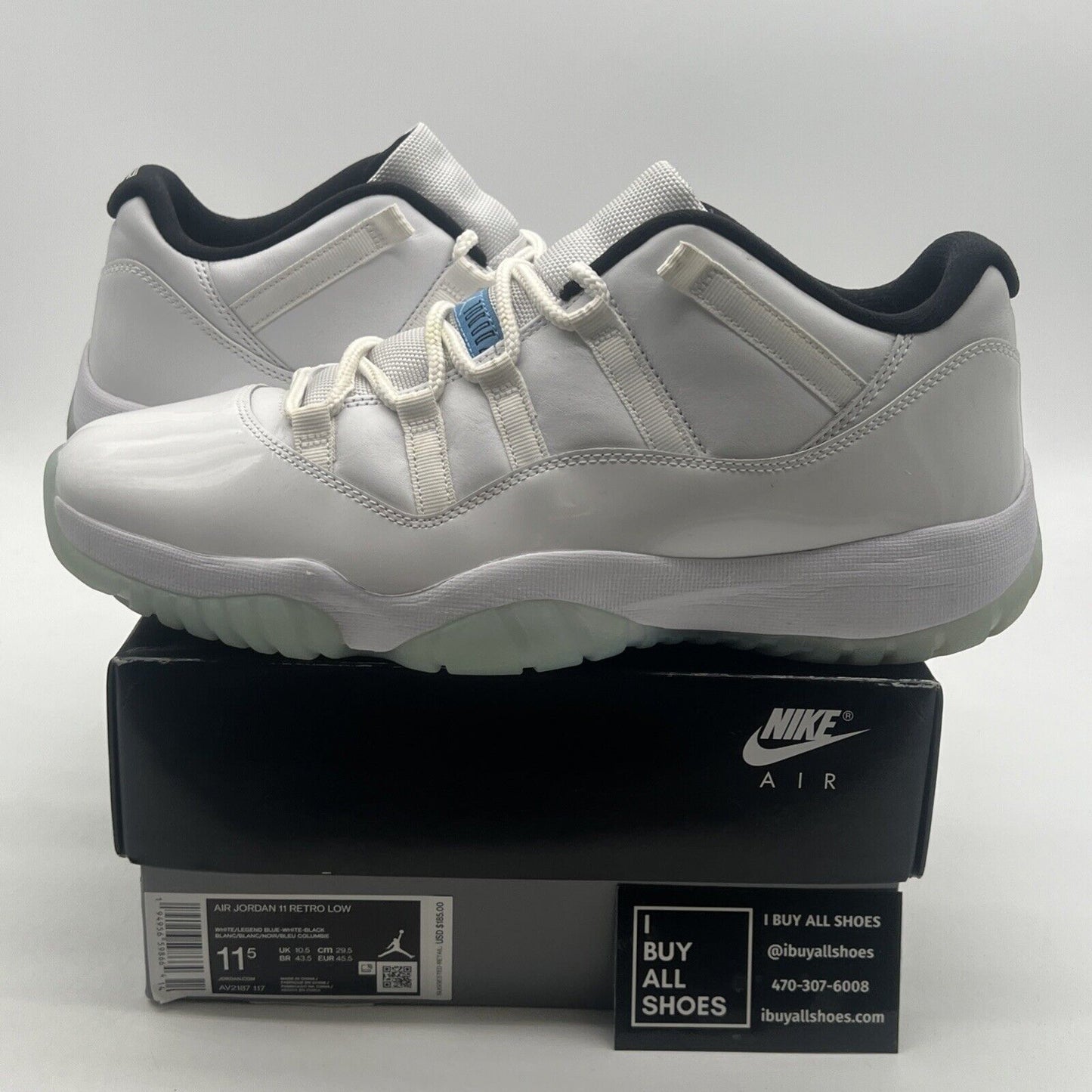 Size 11.5 - Air Jordan 11 Retro Low Legend Blue (AV2187-117)