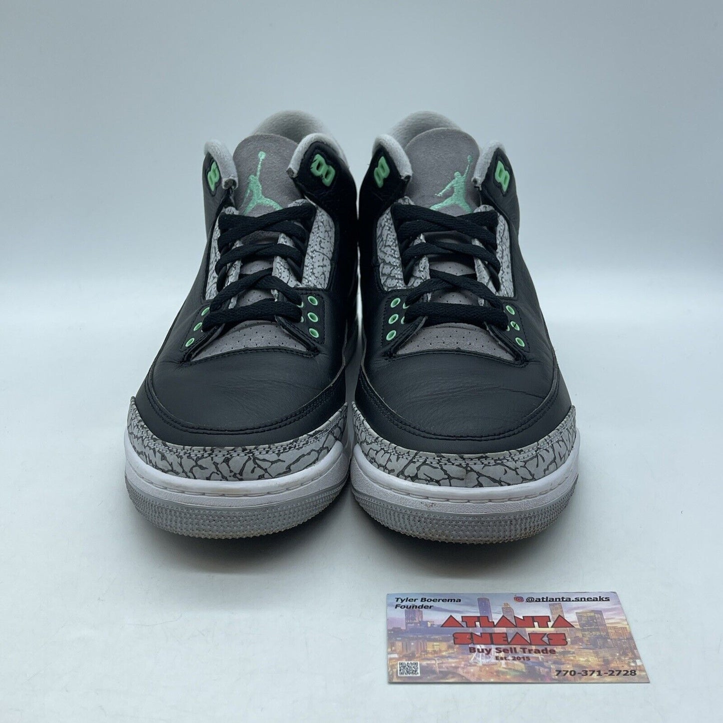 Size 10 - Air Jordan 3 Retro Green Glow Black Gray White (CT8532-031)