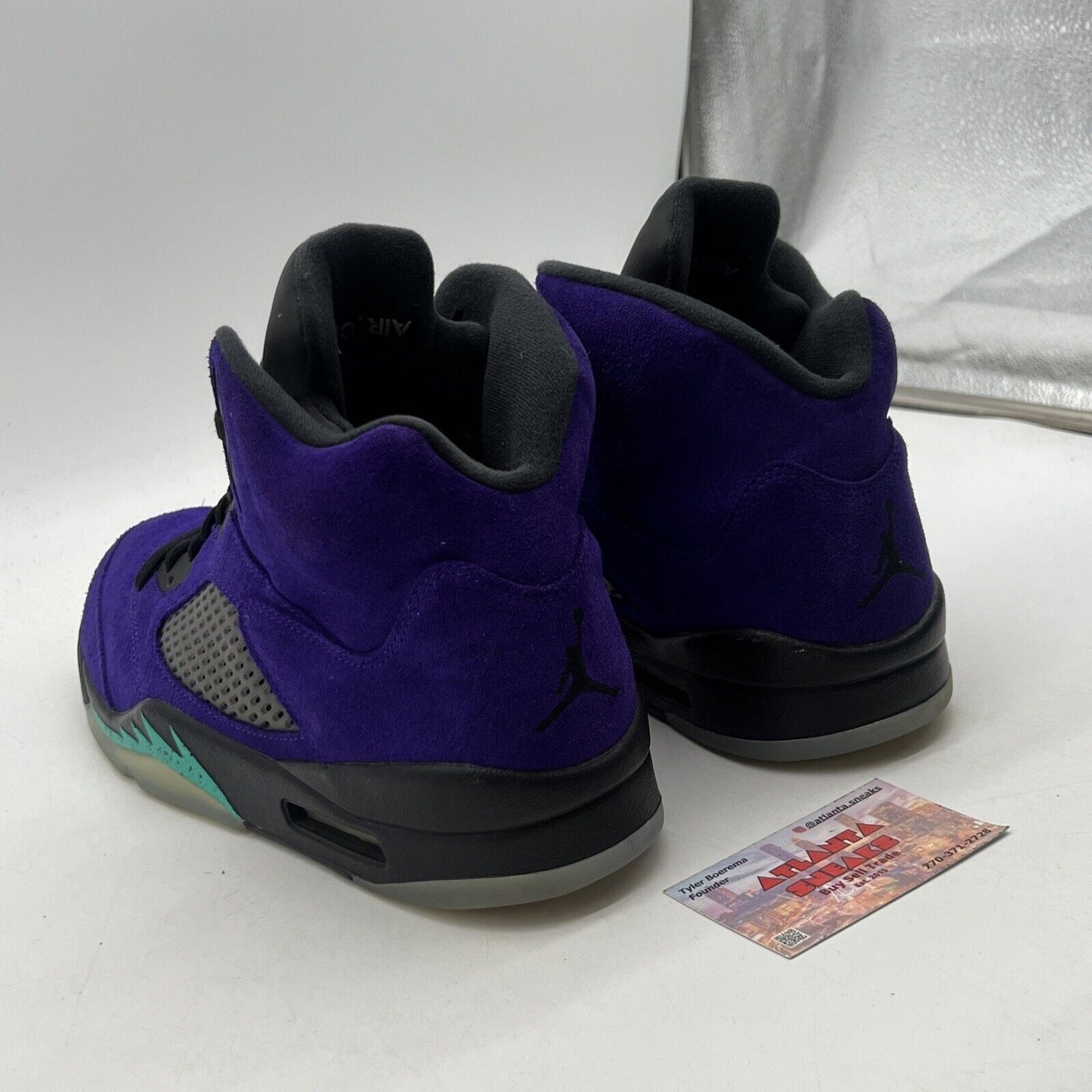 Size 12 - Jordan 5 Retro Alternate Grape 2020 Black Purple Aqua (136027-500)