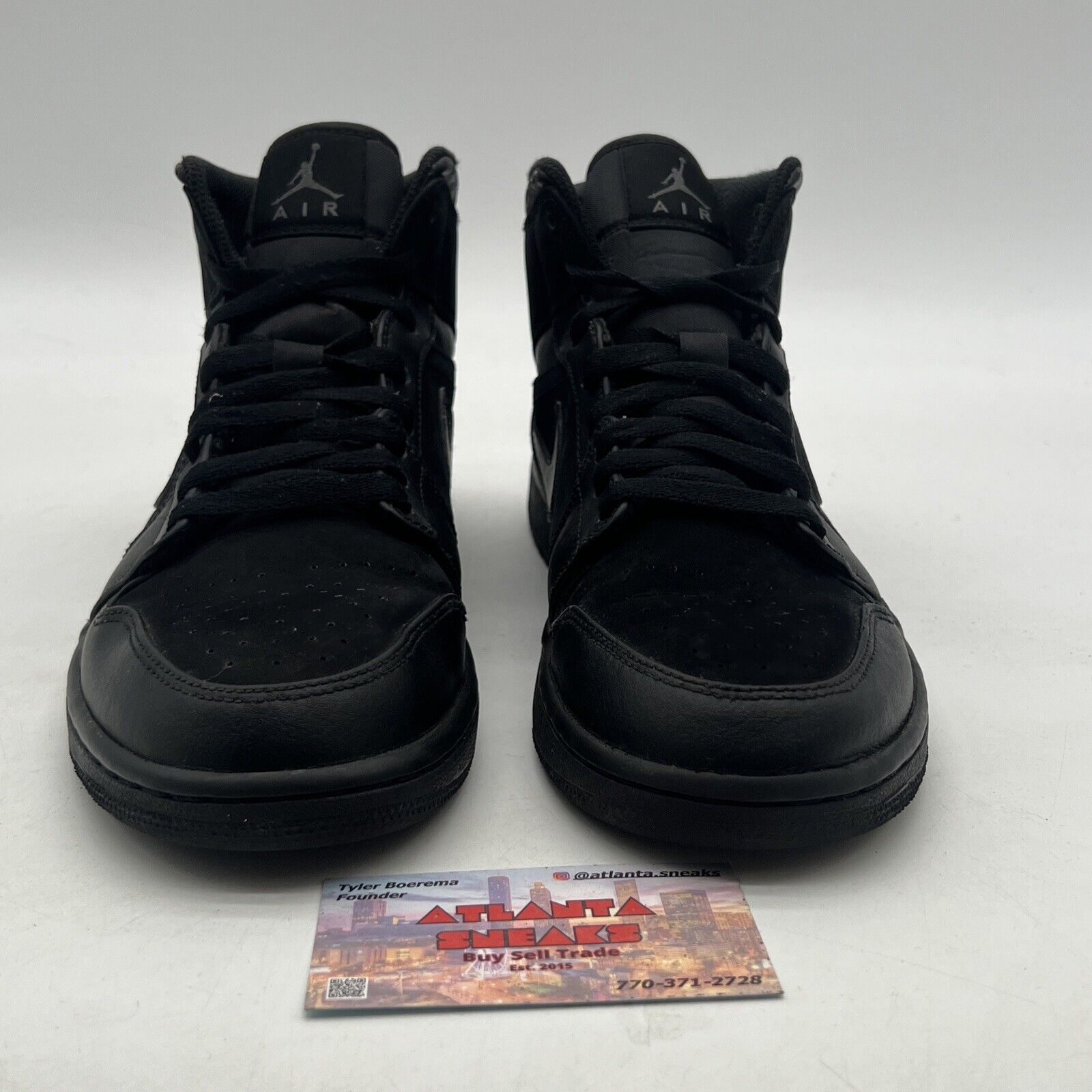 Size 9 - Air Jordan 1 Mid Black (554724-050)