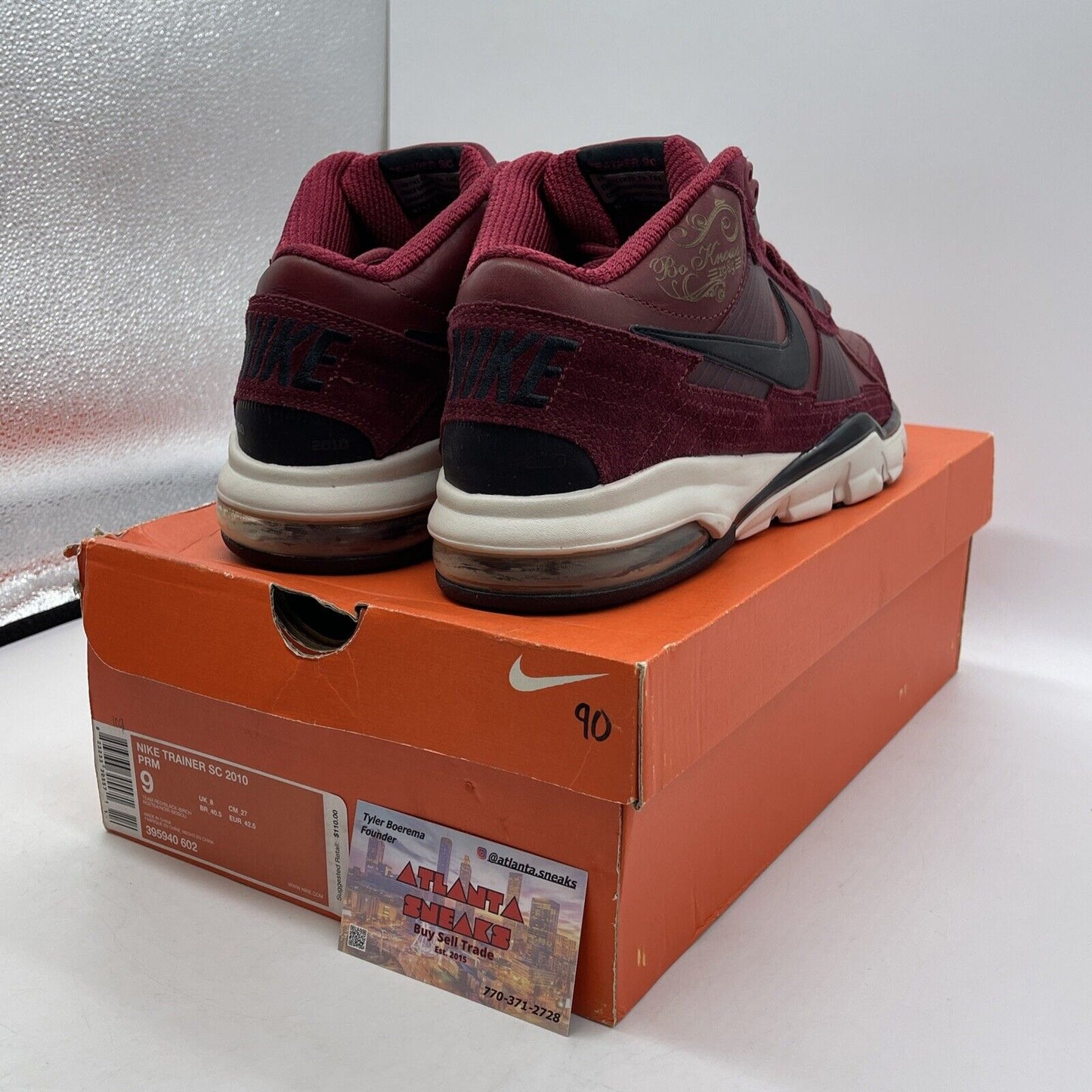 Size 9 - Nike Air Trainer SC 2010 Premium Bo Knows Pack - Team Red (395940-602)