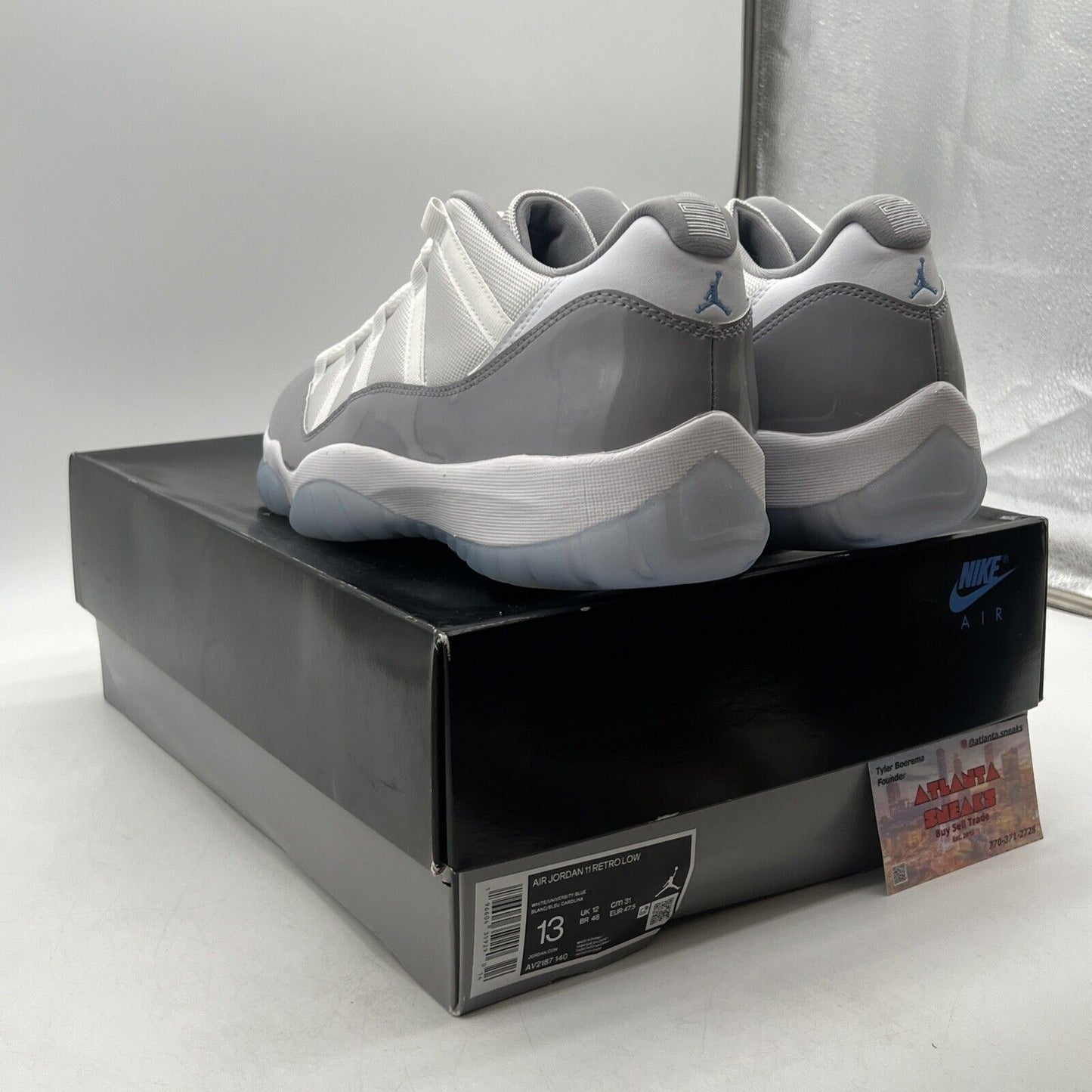 Size 13 - Air Jordan 11 Retro Low Cement Grey White Leather  (AV2187-140)