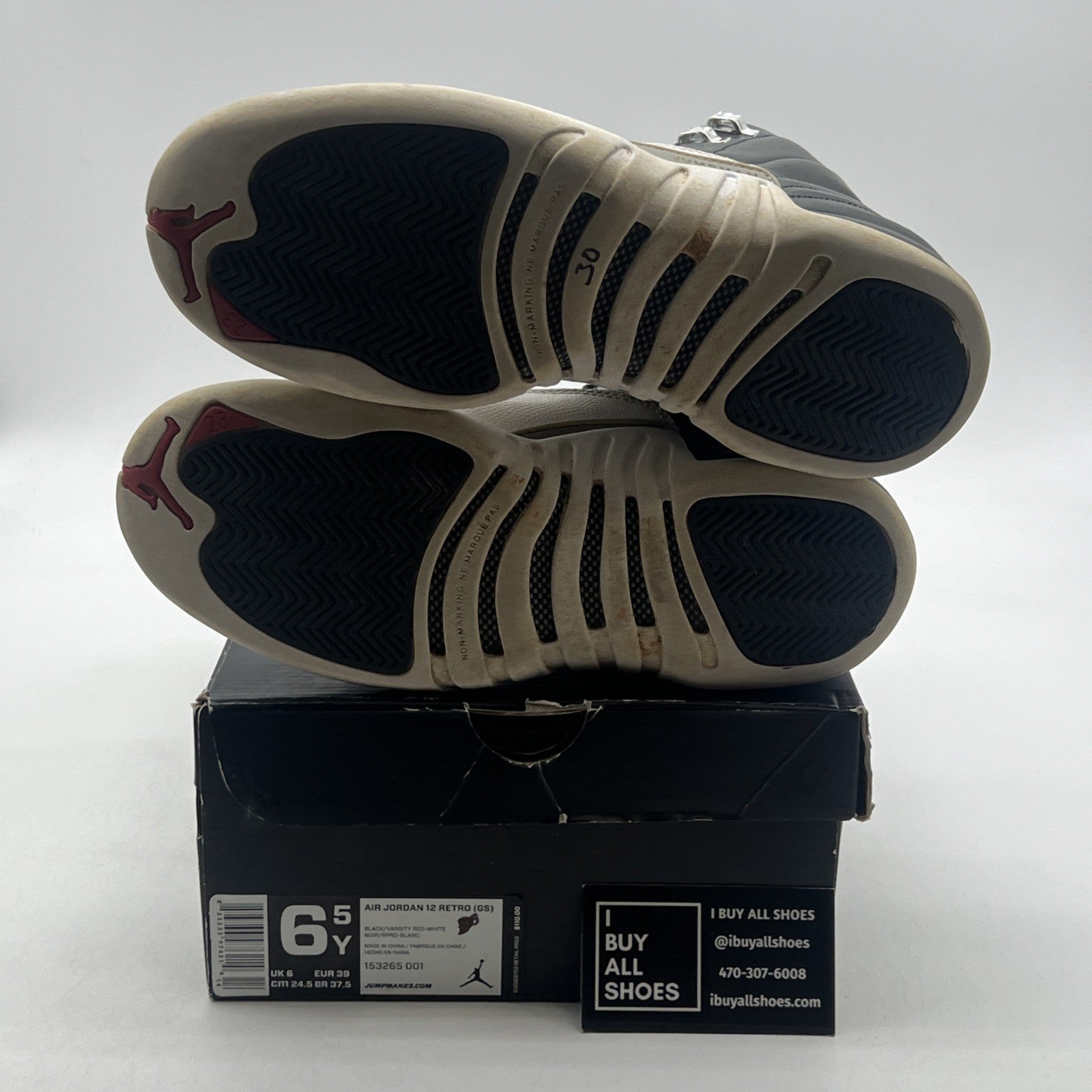 Size 6.5Y - Air Jordan 12 Retro Playoffs (153265-001)