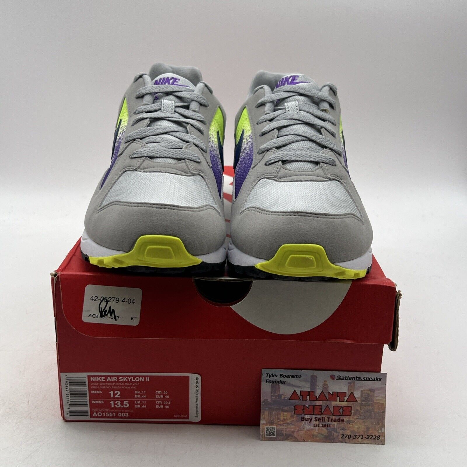 Size 12 - Nike Air Skylon 2 Grey Volt Grape (AO1551-003)