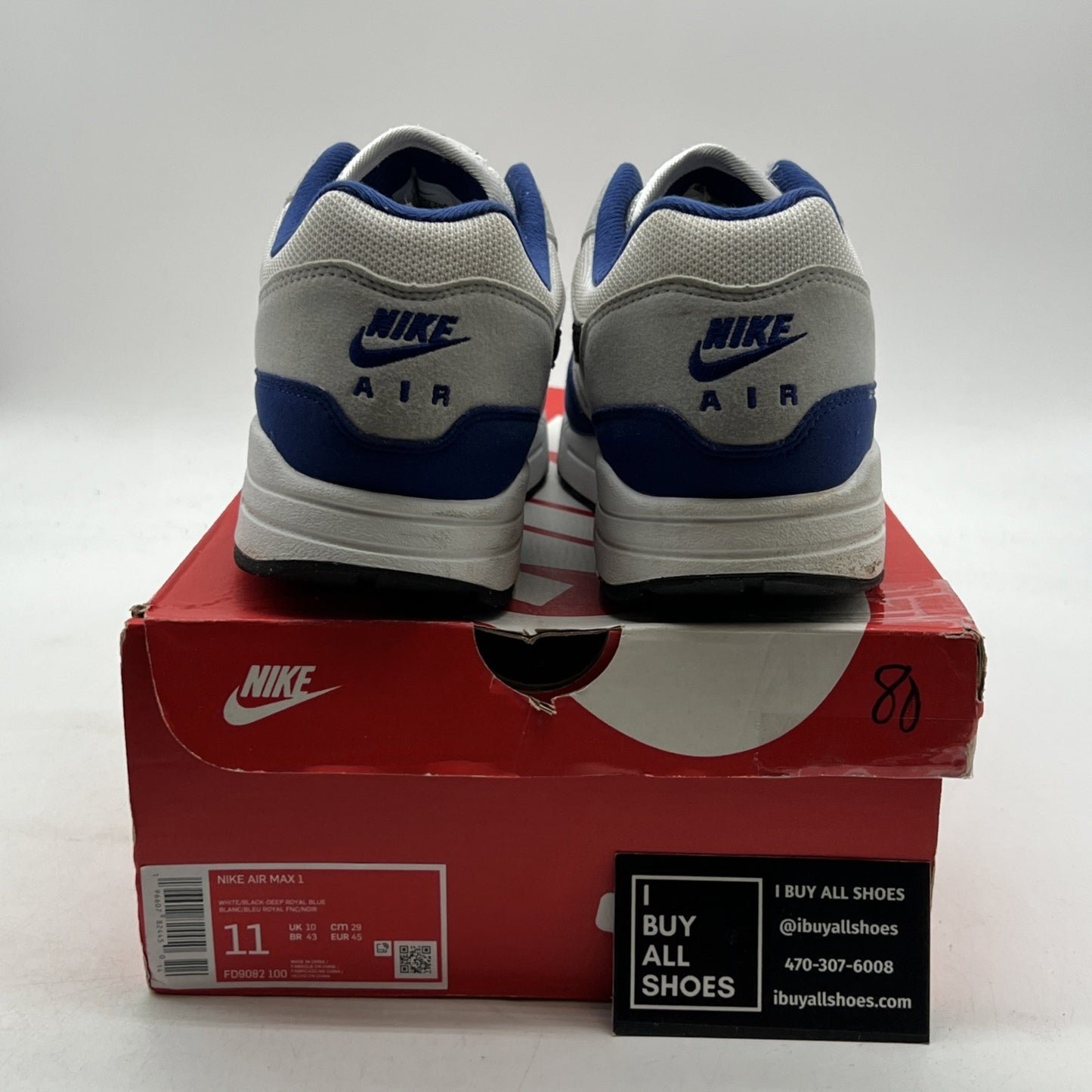 Size 11 - Nike Air Max 1 Deep Royal Blue (FD9082-100)