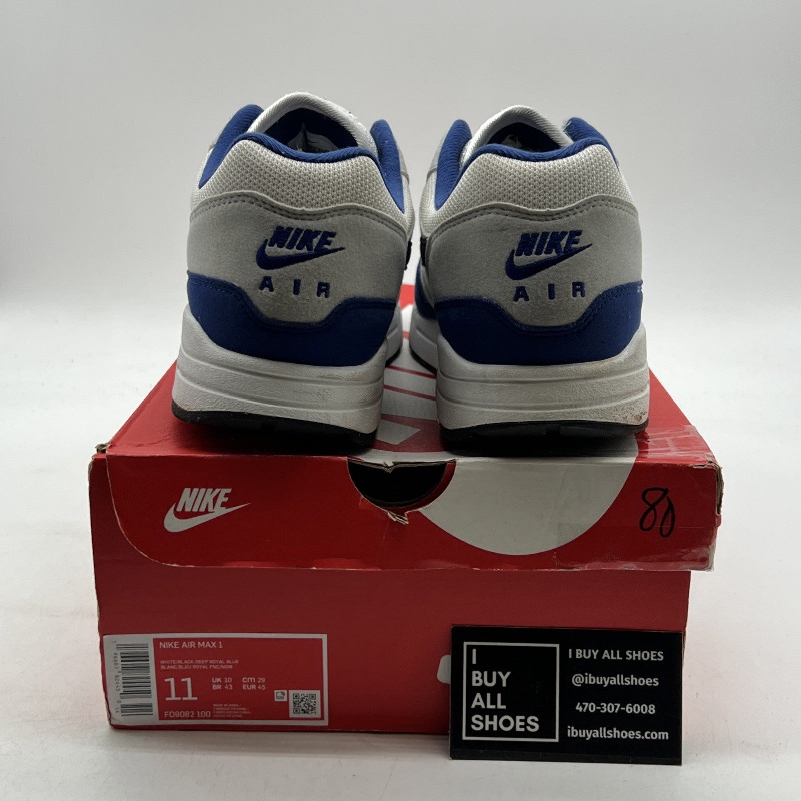 Size 11 - Nike Air Max 1 Deep Royal Blue (FD9082-100)