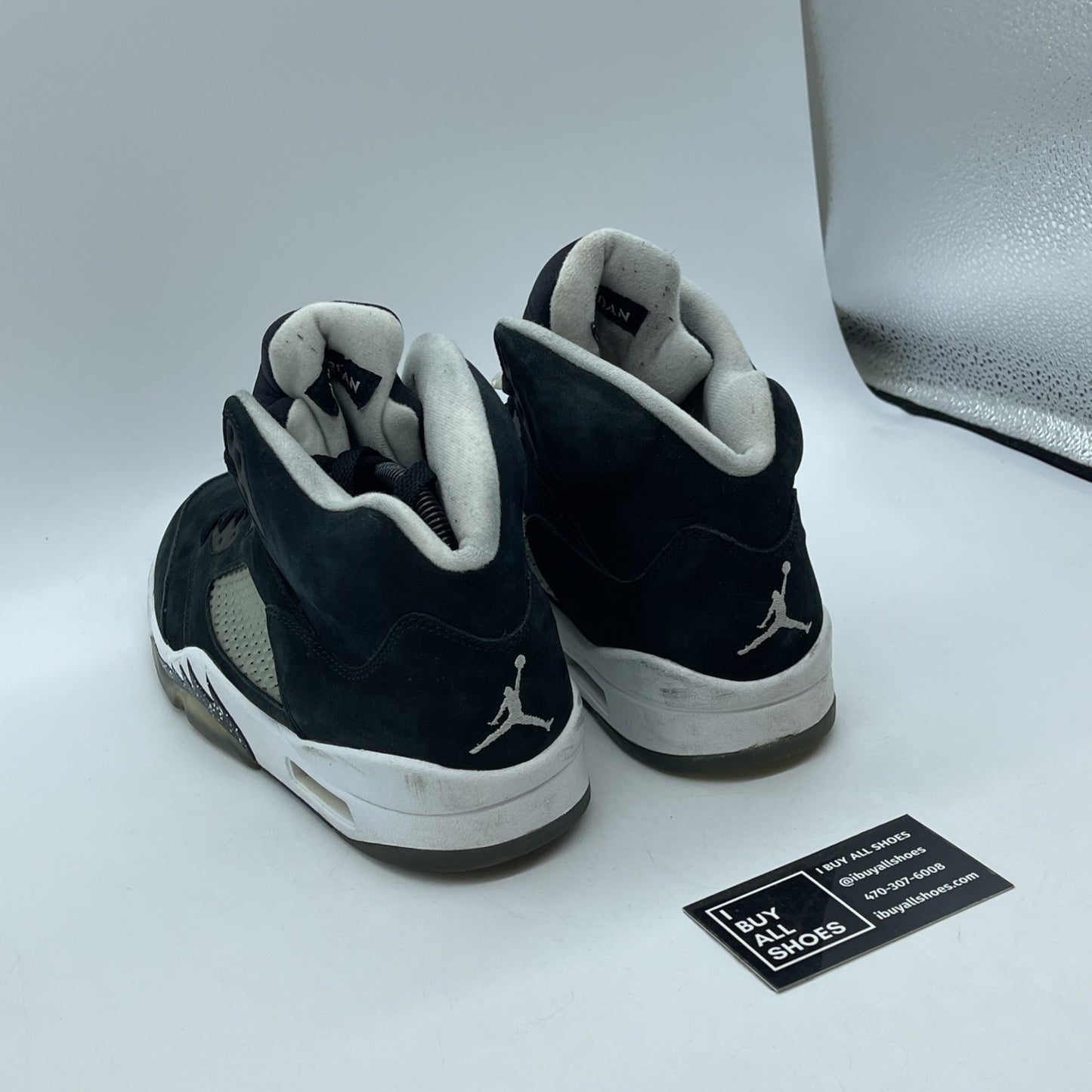 Size 9 - Air Jordan 5 Retro 2013 Oreo Black White Suede (136027-035)