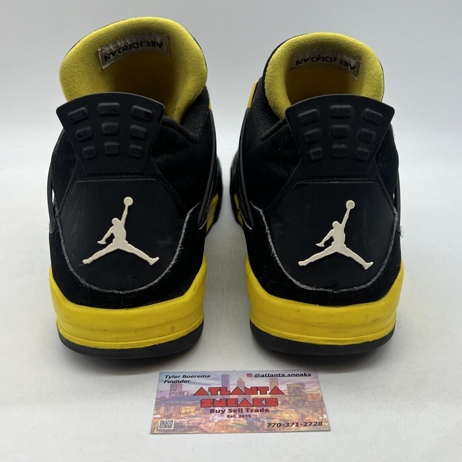 Size 14 - Jordan 4 Retro Low Thunder Yellow Black Suede (308497-008)