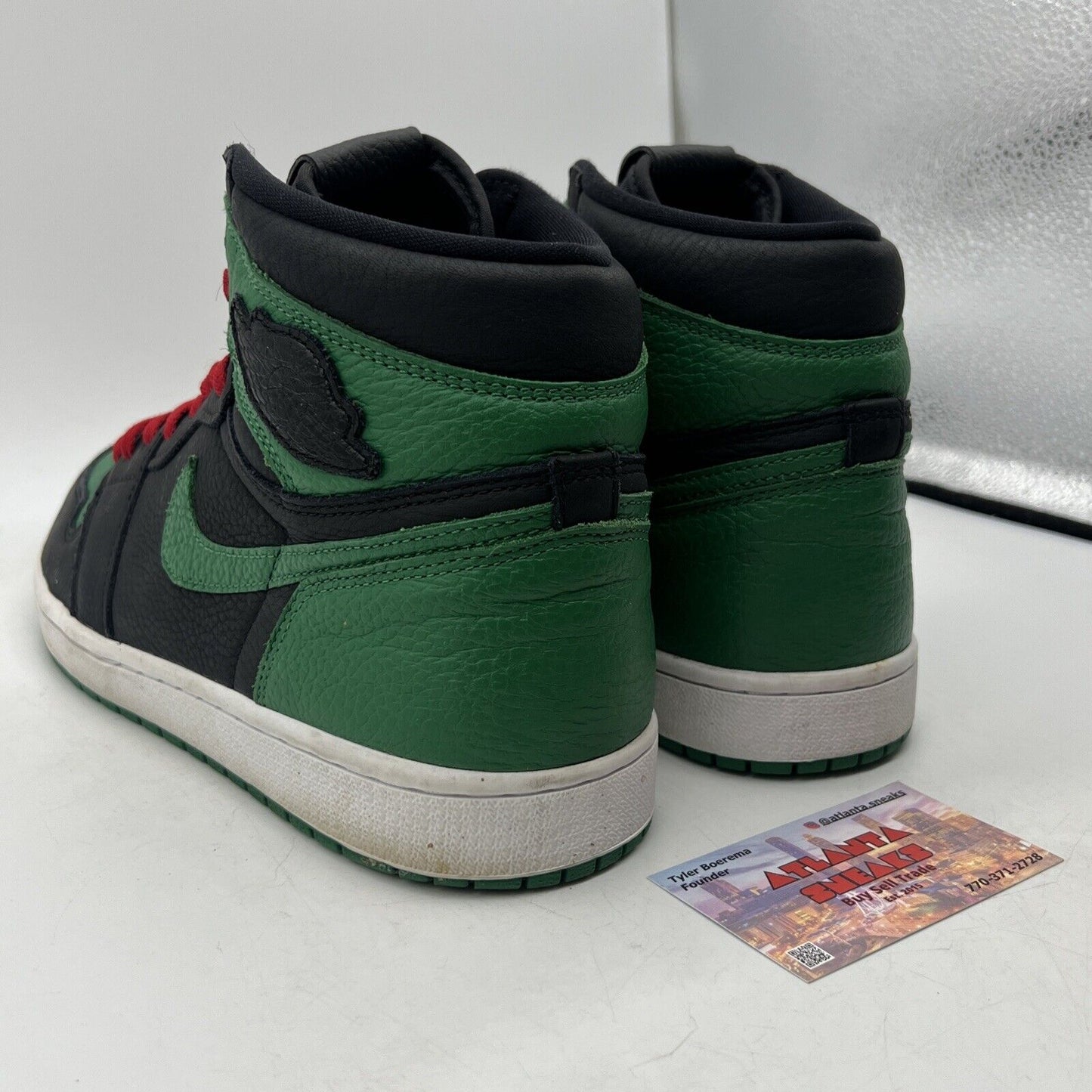 Size 11 - Jordan 1 Retro OG High Pine Green 2.0 Black Green Leather (555088-030)