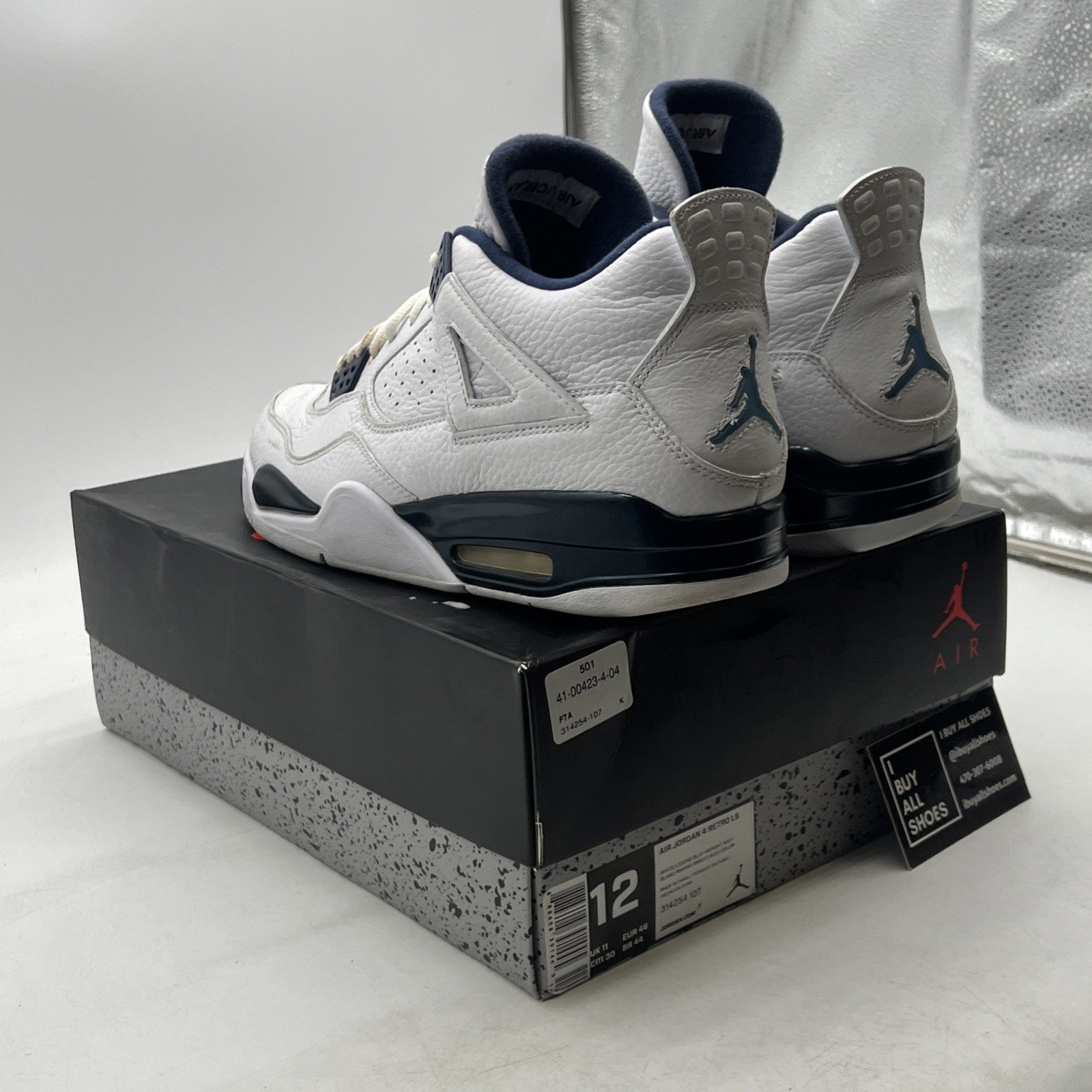 Size 12 - Air Jordan 4 Retro LS Columbia (314254-107)