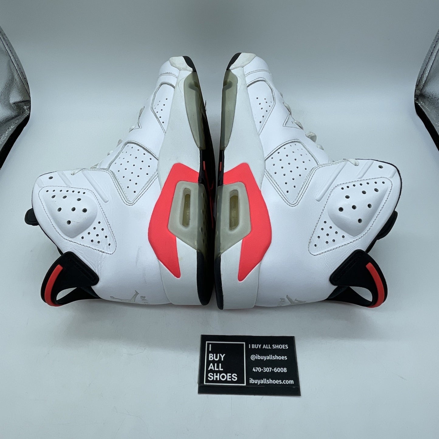 Size 12 - Air Jordan 6 Retro 2014 White Infrared Pink Leather (384664-123)