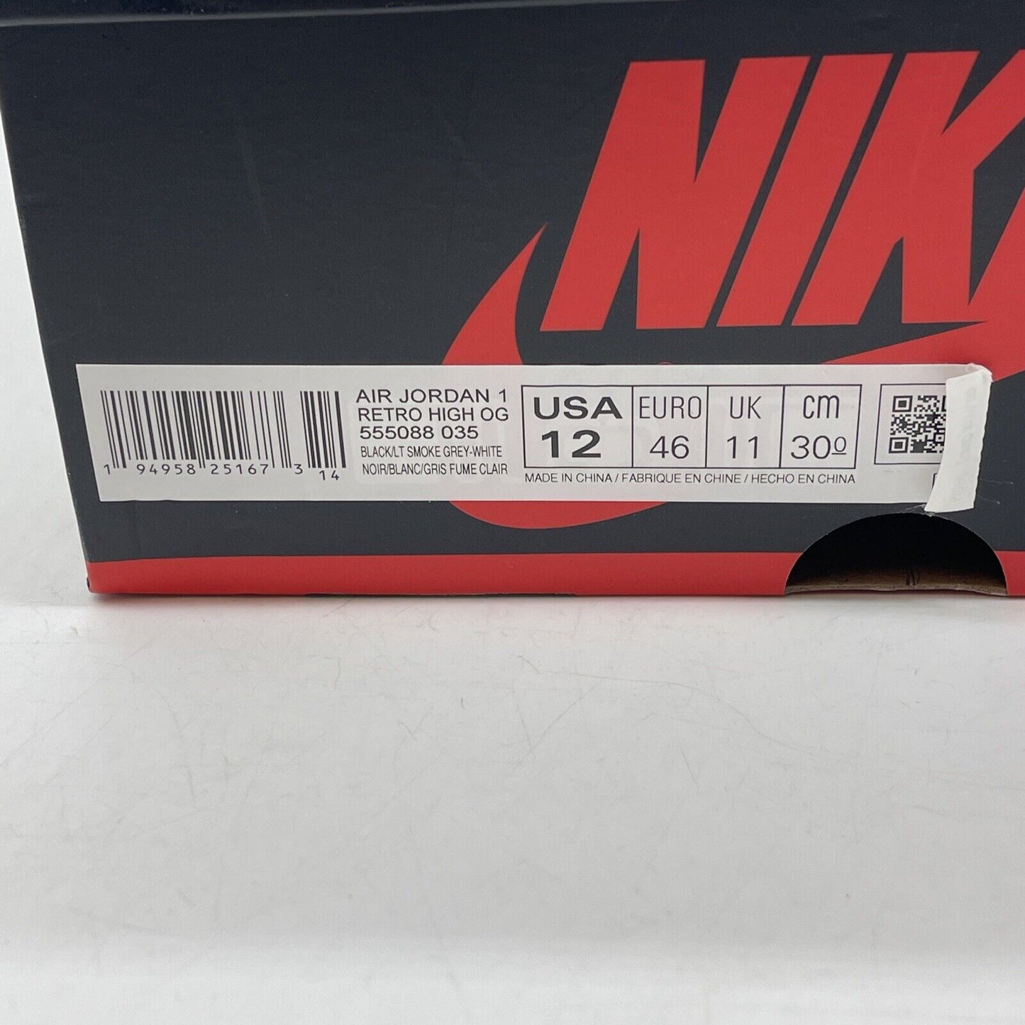 Size 12 - Jordan 1 Retro OG High Shadow 2.0 Grey Suede Black (555088-035)