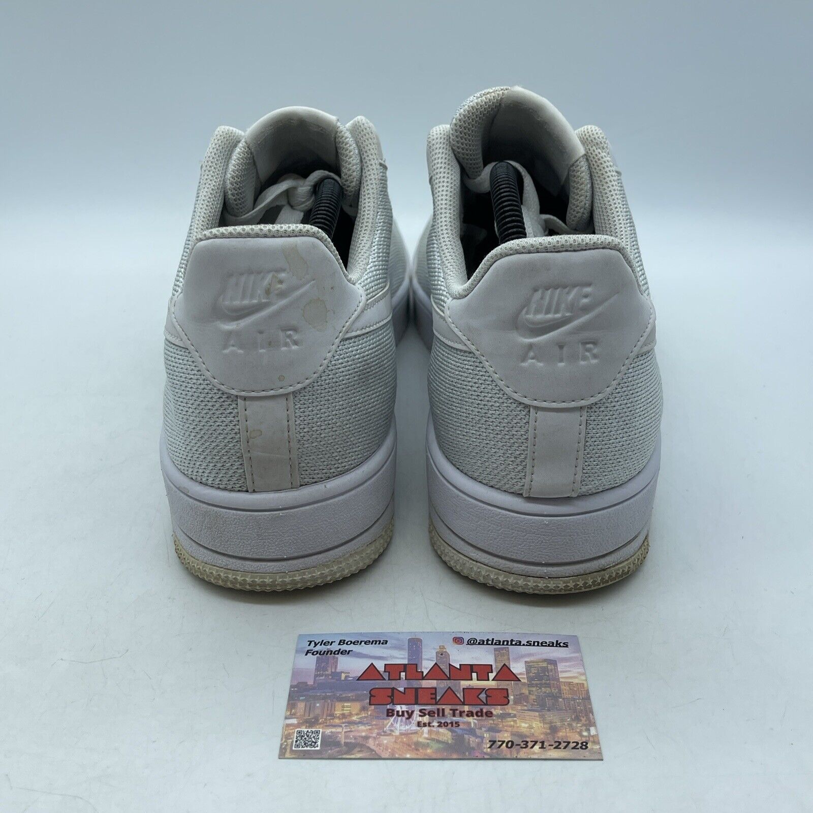 Size 11.5 - Nike Air Force 1 Flyknit 2.0 Low Pure Platinum Suede (AV3042-100)