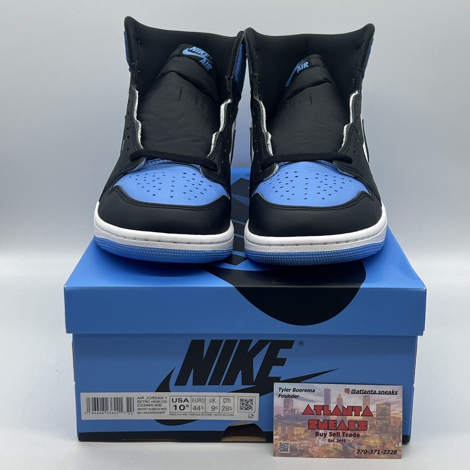 Size 10.5 - Jordan 1 Retro OG High UNC Toe Brand New Of All