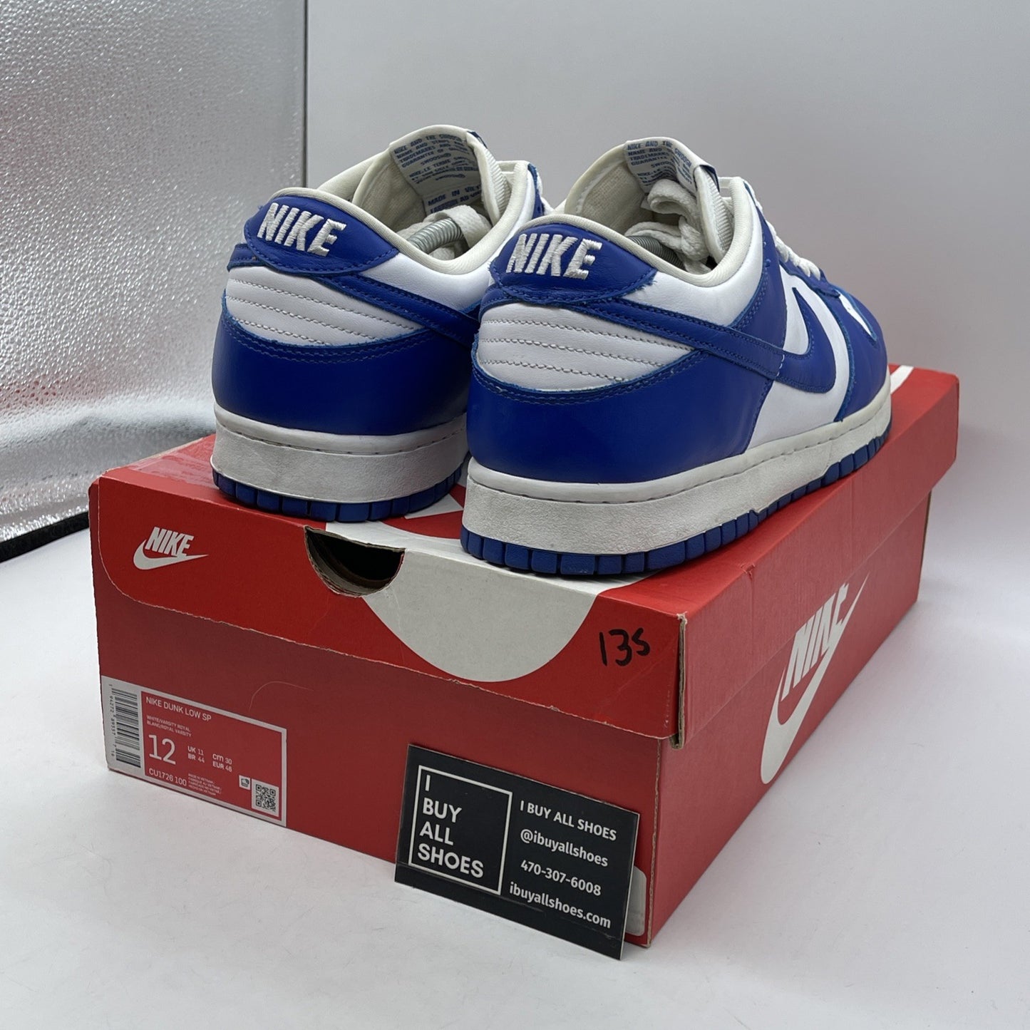 Size 12 - Nike Dunk Low Retro SP Kentucky 2020 Blue White Leather (CU1726-100)