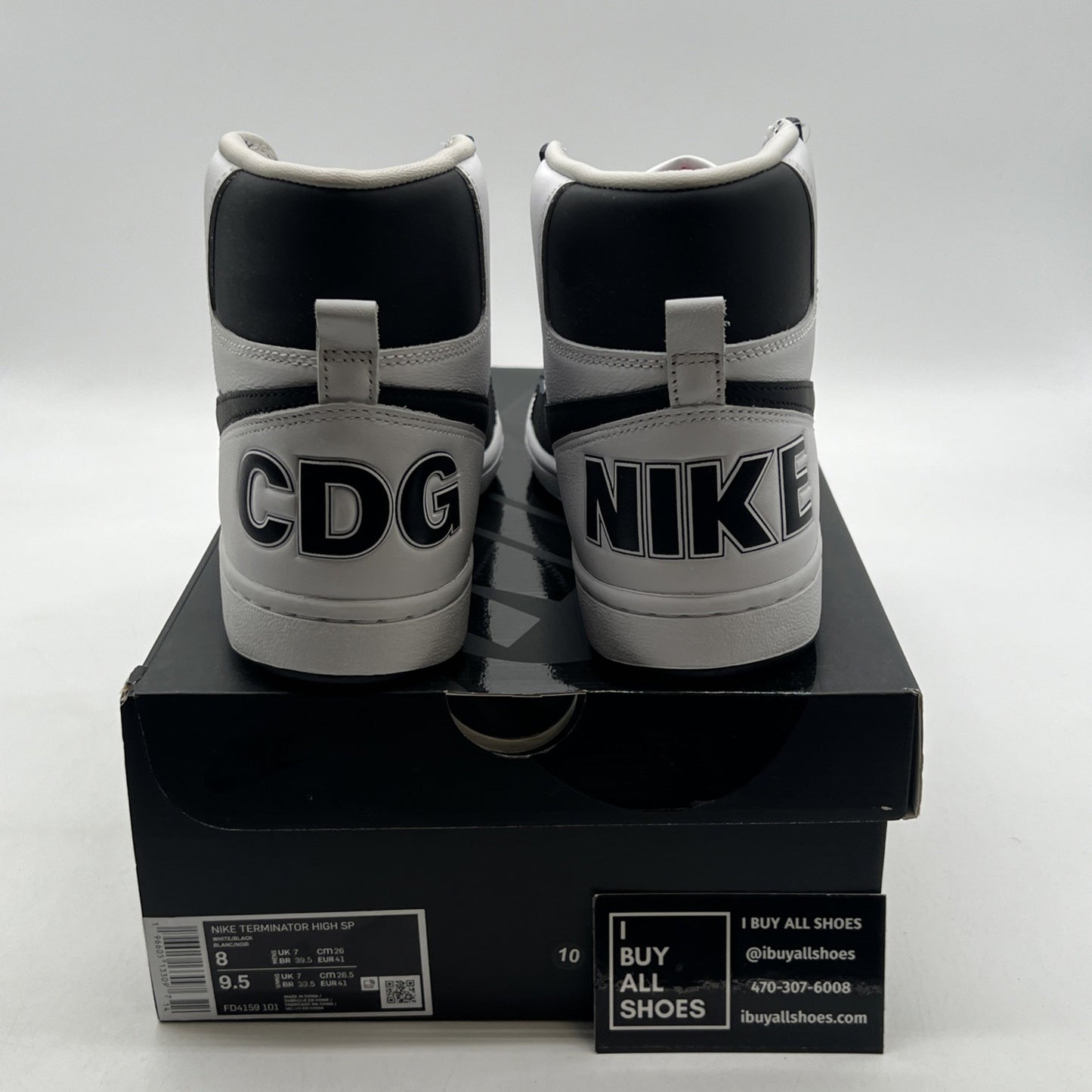 Size 8 - Nike Comme des Garçons Homme Plus x Terminator High Black (FD4159-101)