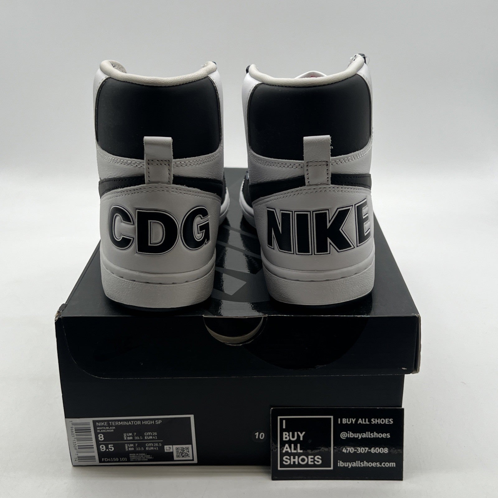 Size 8 - Nike Comme des Garçons Homme Plus x Terminator High Black (FD4159-101)