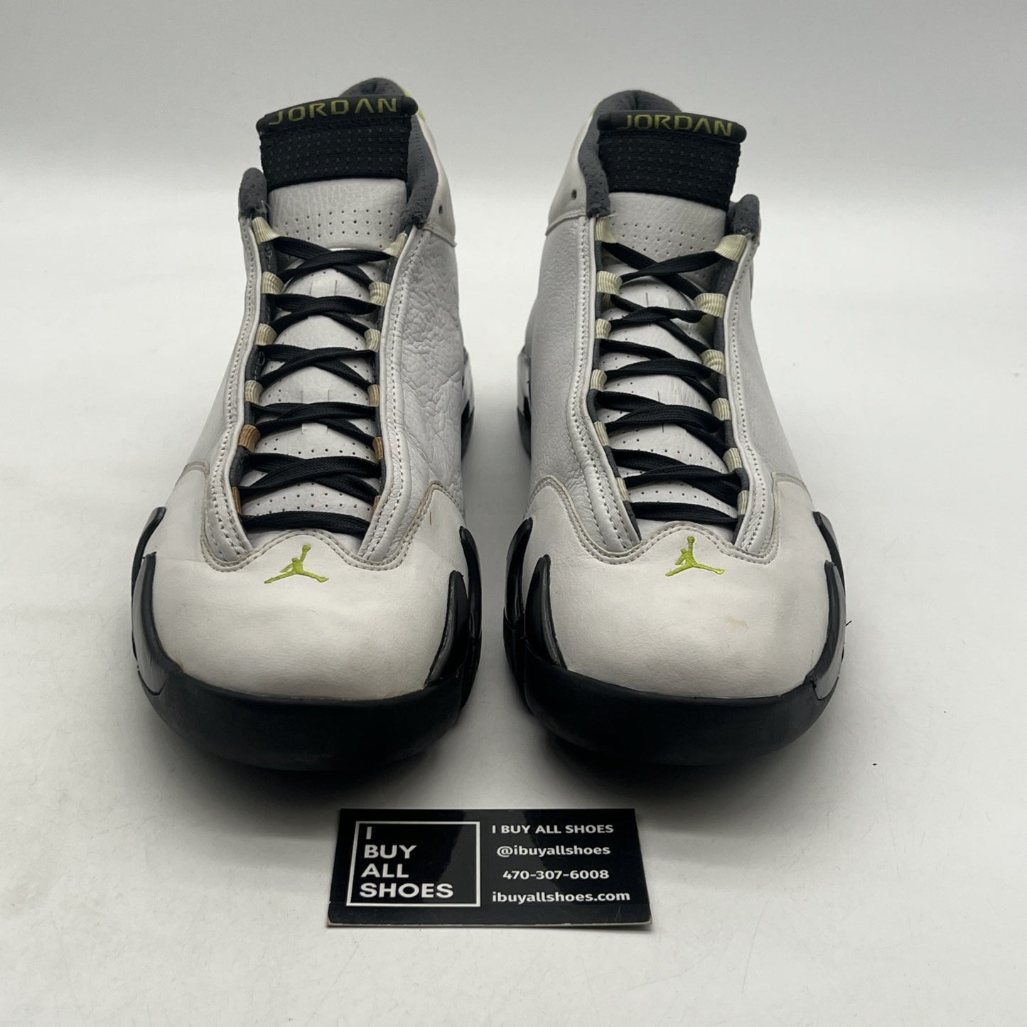 Size 14 - Air Jordan 14 Retro White Chartreuse (311832-132)