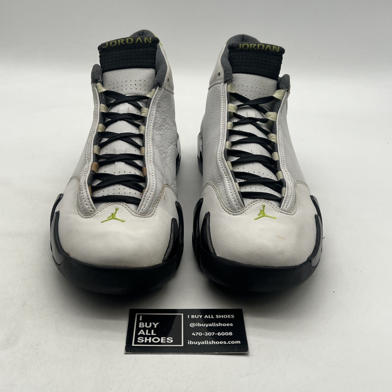 Size 14 - Air Jordan 14 Retro White Chartreuse (311832-132)